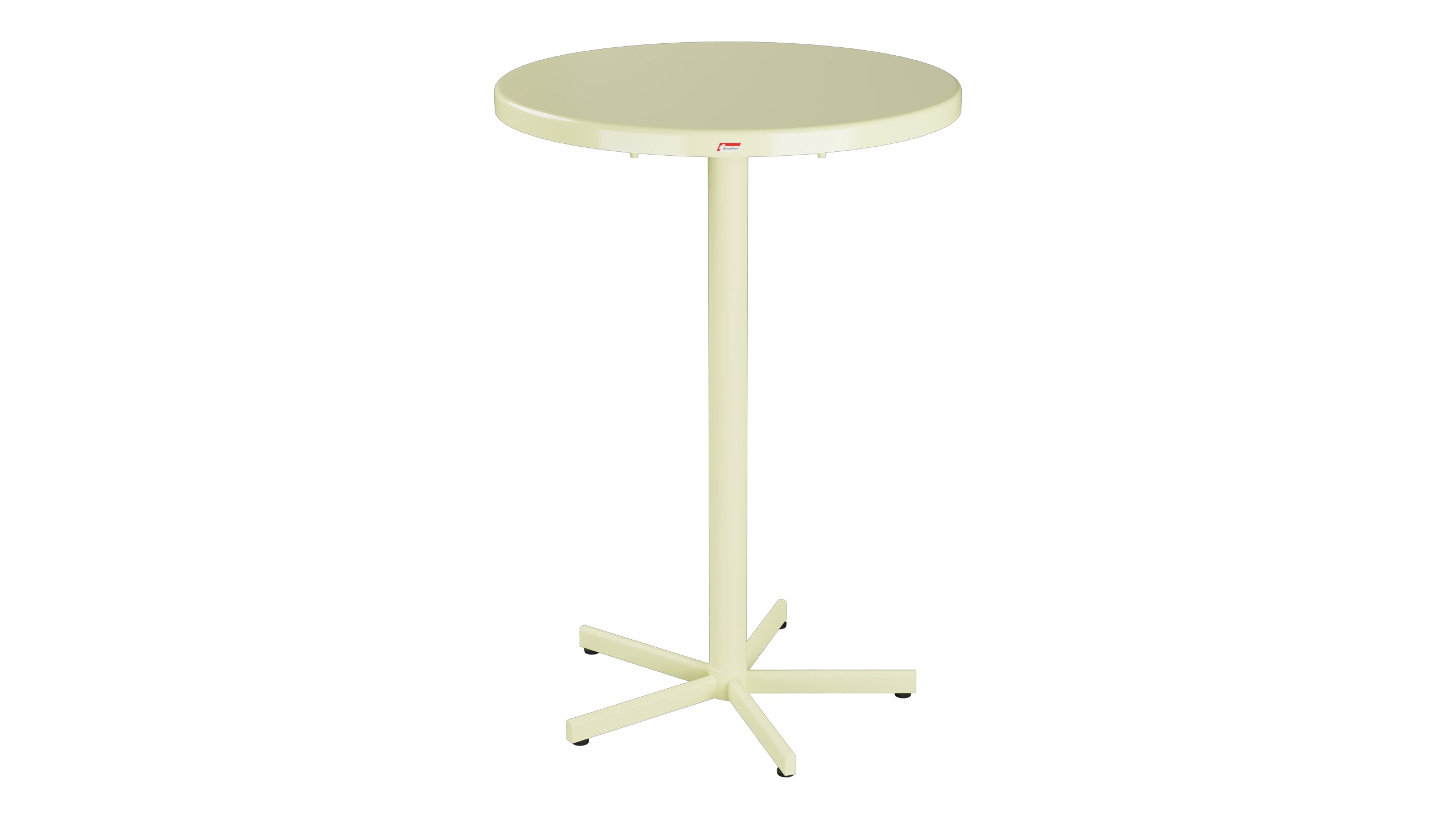 Bodensee Glasfaser-Stehtisch Outdoor  ø75 / 110 klappbar in Buchsbaumgelb präsentiert im Onlineshop von KAQTU Design AG. Hochtisch Outdoor ist von Schaffner