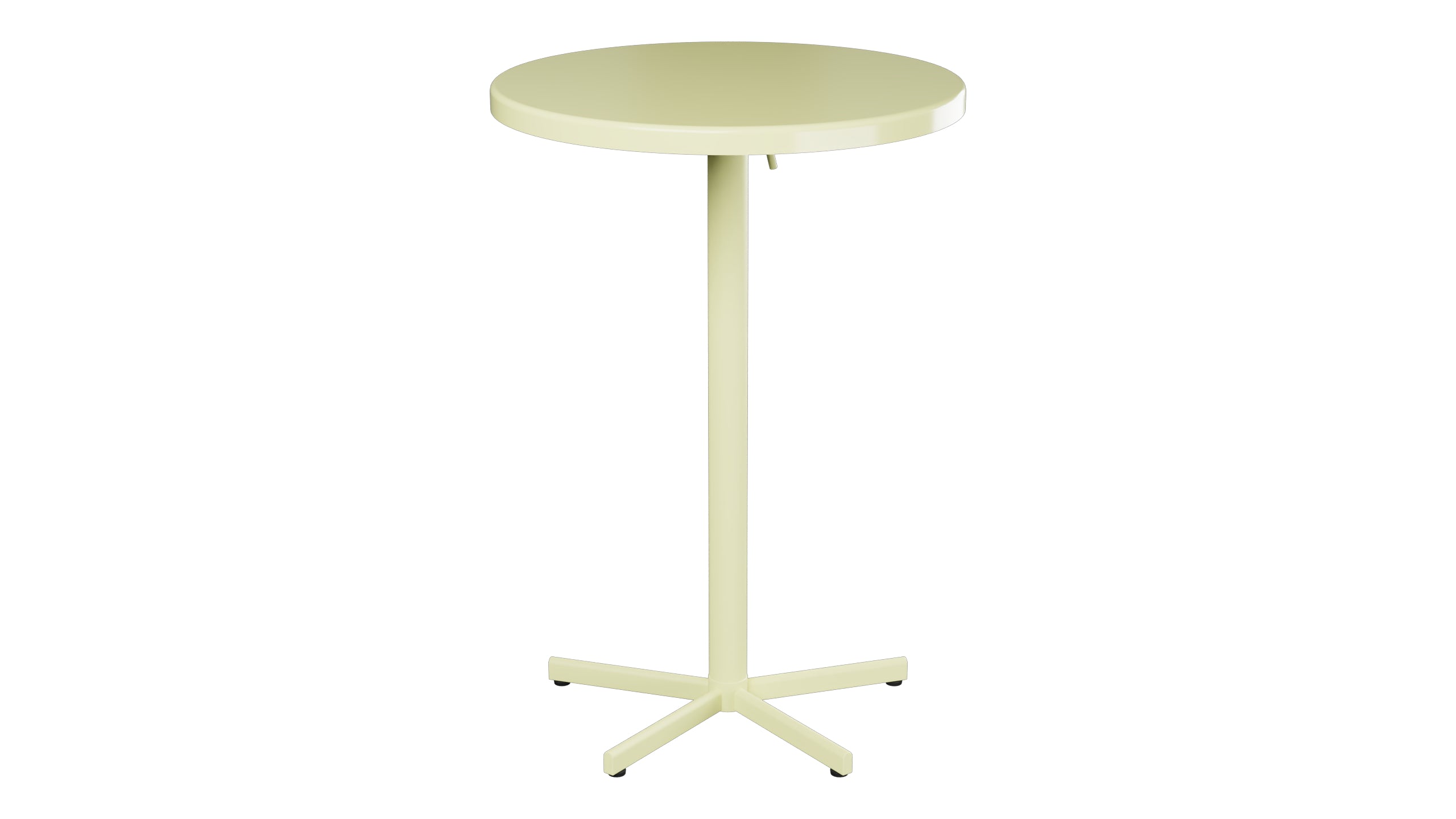Bodensee Glasfaser-Stehtisch Outdoor  ø75 / 110 klappbar in Buchsbaumgelb präsentiert im Onlineshop von KAQTU Design AG. Hochtisch Outdoor ist von Schaffner