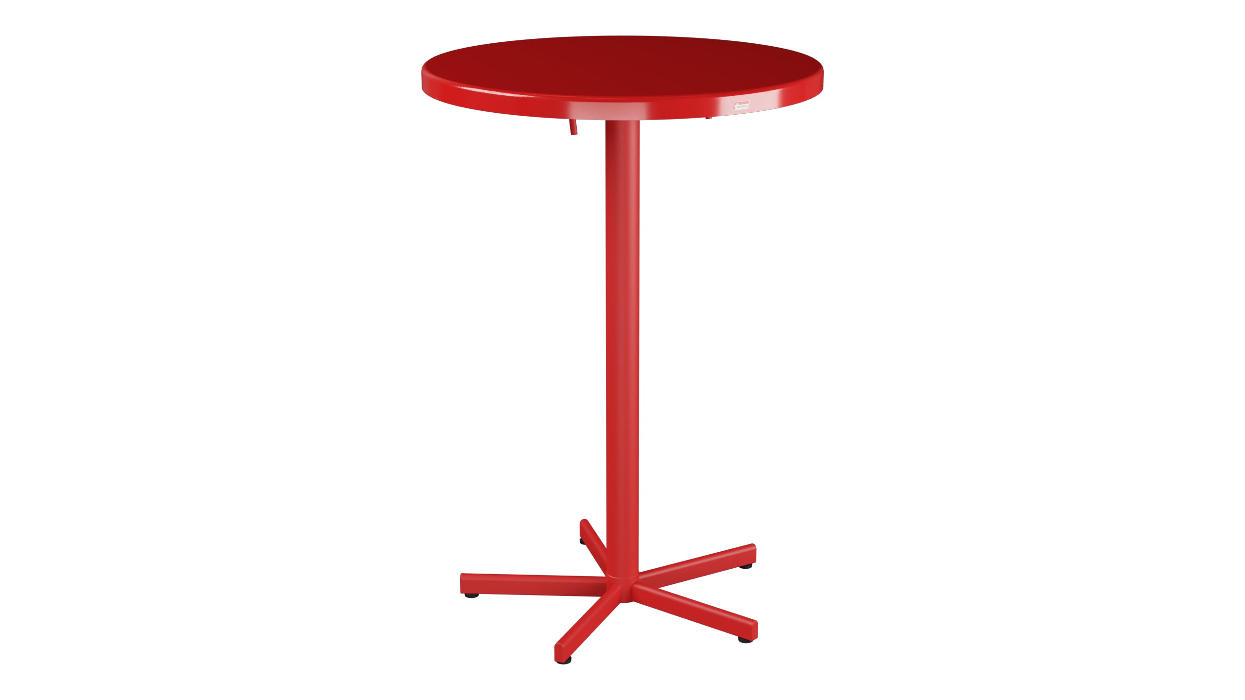 Bodensee Glasfaser-Stehtisch Outdoor  ø75 / 110 klappbar in Rot präsentiert im Onlineshop von KAQTU Design AG. Hochtisch Outdoor ist von Schaffner