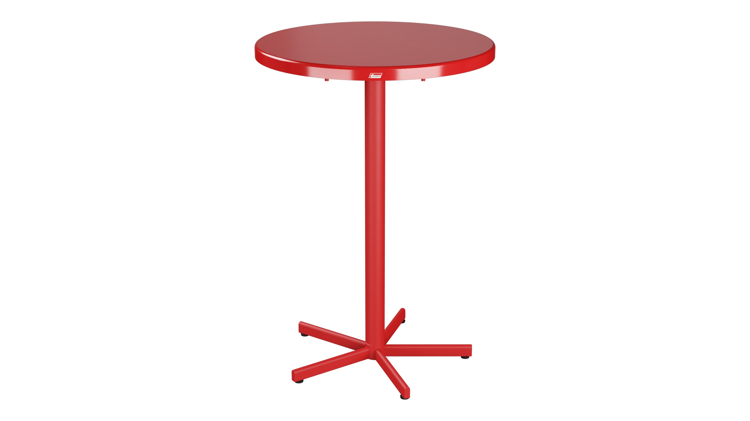 Bodensee Glasfaser-Stehtisch Outdoor  ø75 / 110 klappbar in Rot präsentiert im Onlineshop von KAQTU Design AG. Hochtisch Outdoor ist von Schaffner