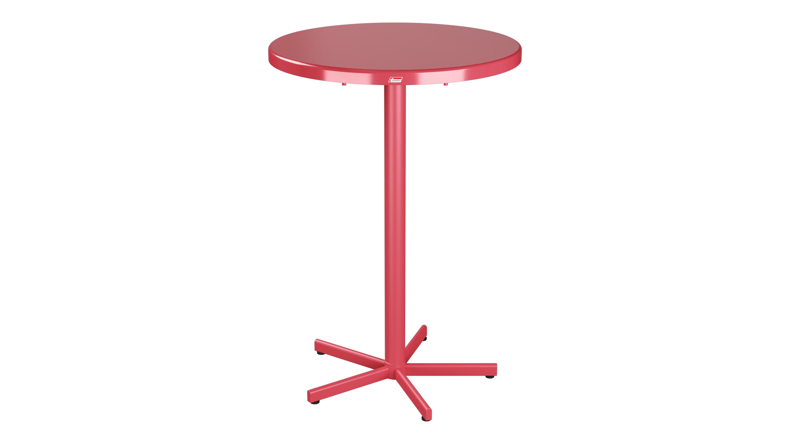 Bodensee Glasfaser-Stehtisch Outdoor  ø75 / 110 klappbar in Ahornrot präsentiert im Onlineshop von KAQTU Design AG. Hochtisch Outdoor ist von Schaffner