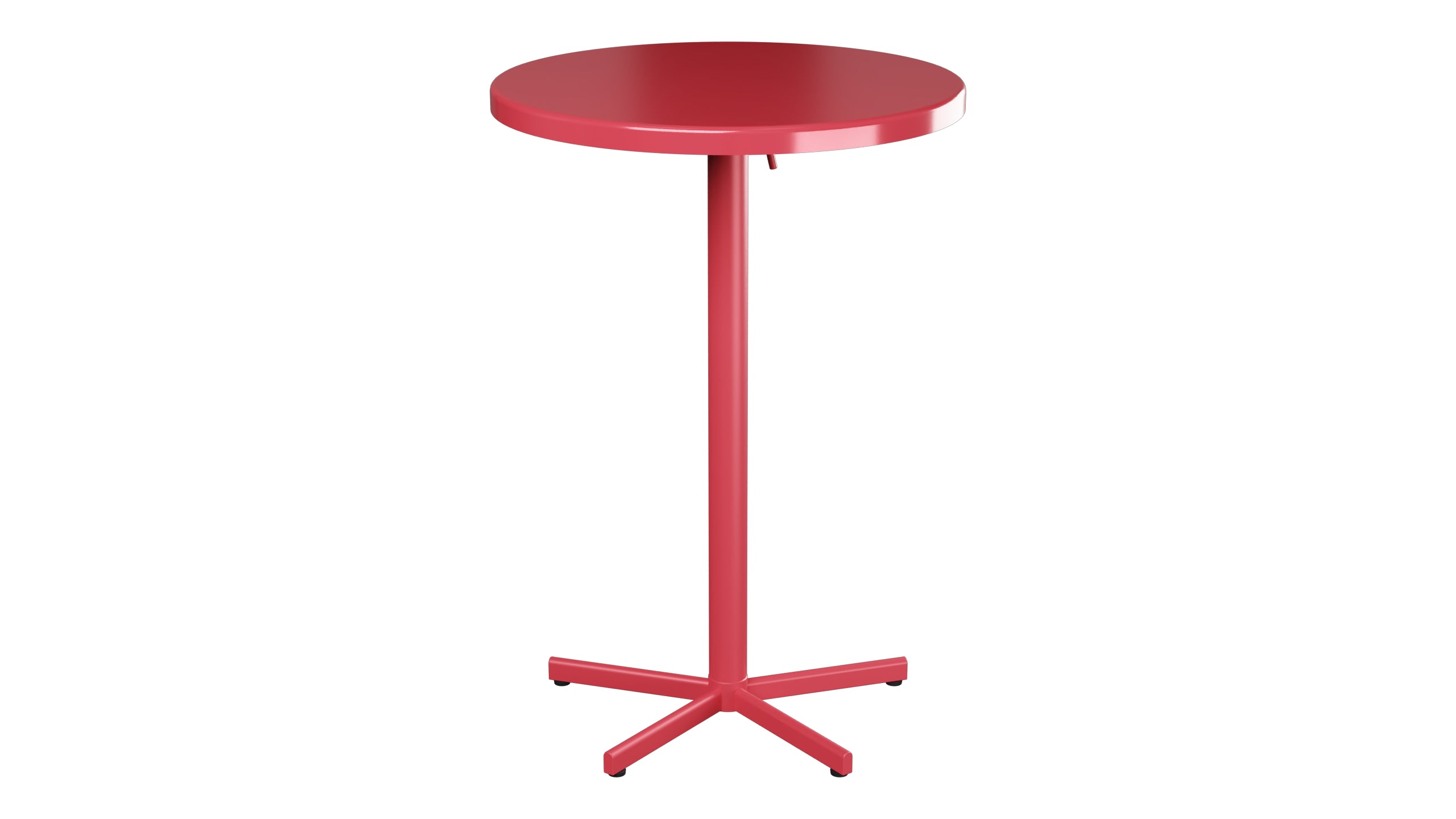 Bodensee Glasfaser-Stehtisch Outdoor  ø75 / 110 klappbar in Ahornrot präsentiert im Onlineshop von KAQTU Design AG. Hochtisch Outdoor ist von Schaffner