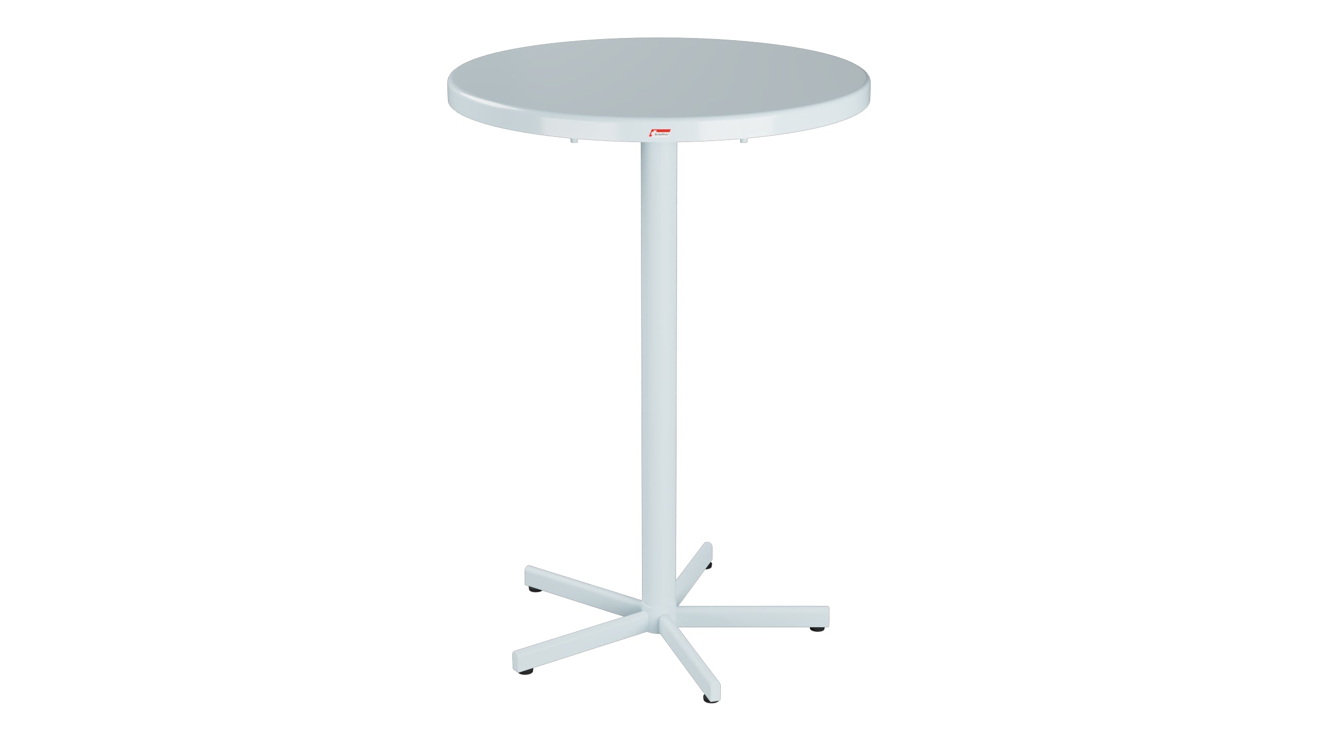 Bodensee Glasfaser-Stehtisch Outdoor  ø75 / 110 klappbar in Pastellblau präsentiert im Onlineshop von KAQTU Design AG. Hochtisch Outdoor ist von Schaffner