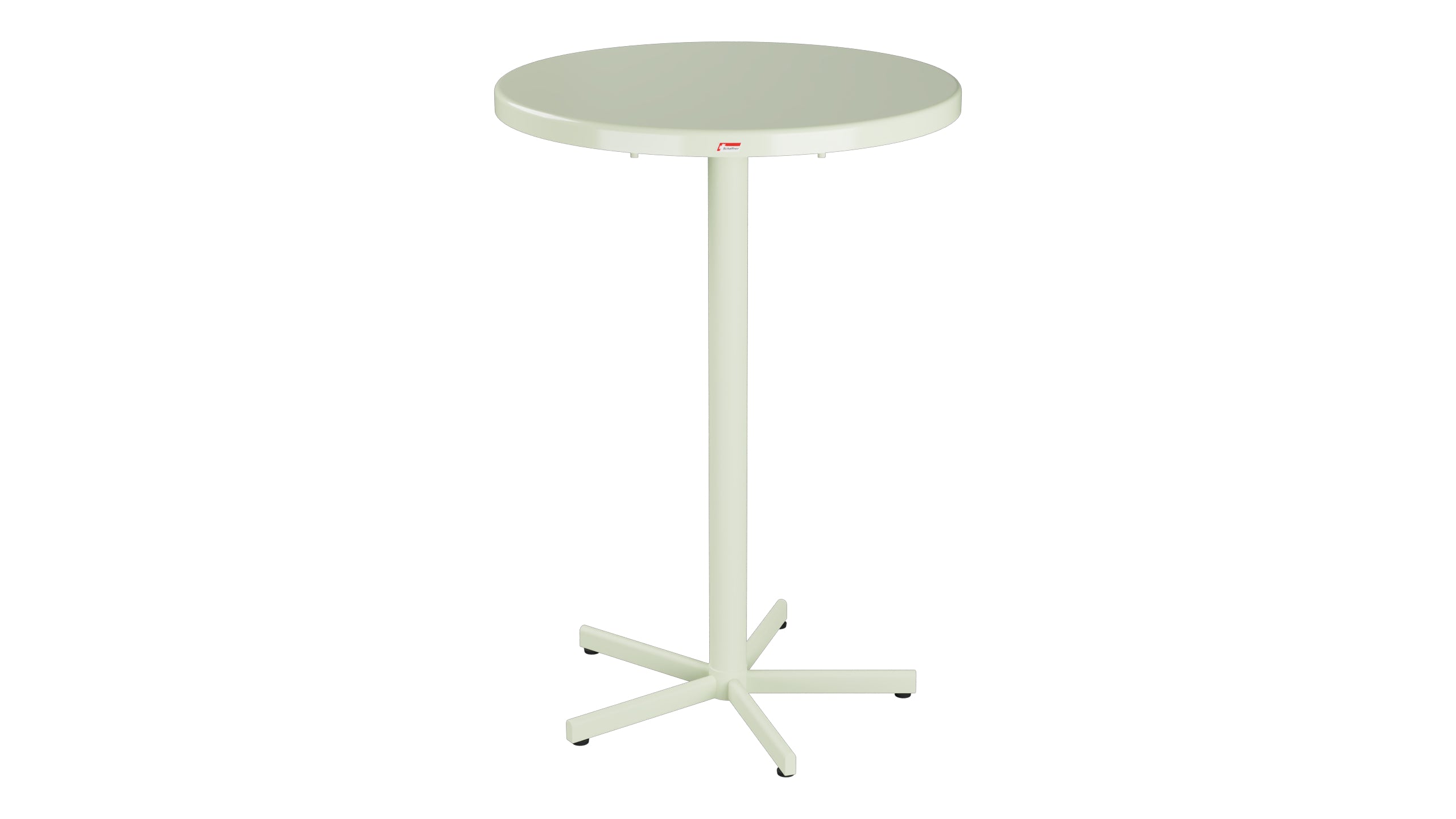 Bodensee Glasfaser-Stehtisch Outdoor  ø75 / 110 klappbar in Pastellgrün präsentiert im Onlineshop von KAQTU Design AG. Hochtisch Outdoor ist von Schaffner