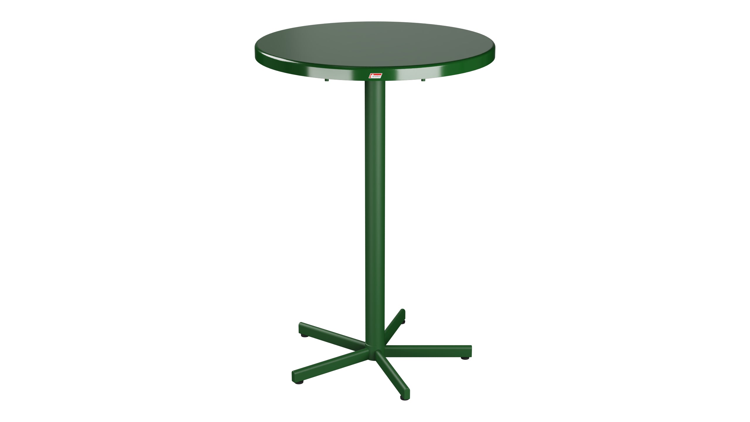 Bodensee Glasfaser-Stehtisch Outdoor  ø75 / 110 klappbar in Tannengrün präsentiert im Onlineshop von KAQTU Design AG. Hochtisch Outdoor ist von Schaffner