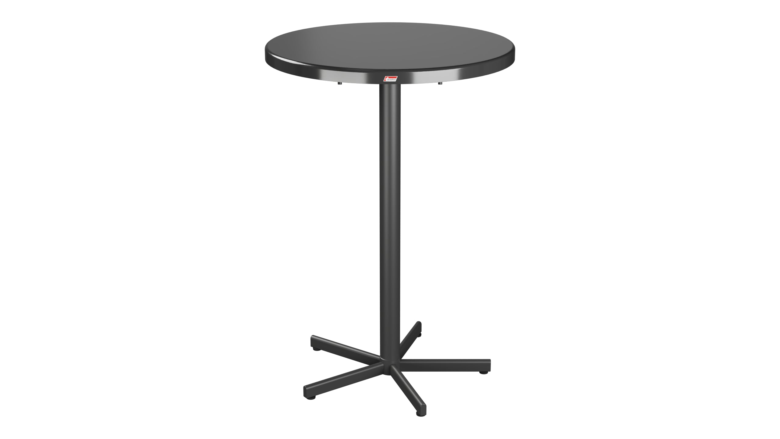 Bodensee Glasfaser-Stehtisch Outdoor  ø75 / 110 klappbar in Anthrazit präsentiert im Onlineshop von KAQTU Design AG. Hochtisch Outdoor ist von Schaffner