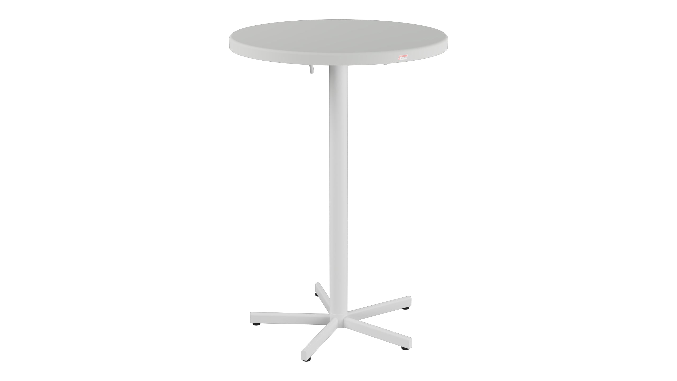 Bodensee Glasfaser-Stehtisch Outdoor  ø75 / 110 klappbar in Alusilber präsentiert im Onlineshop von KAQTU Design AG. Hochtisch Outdoor ist von Schaffner