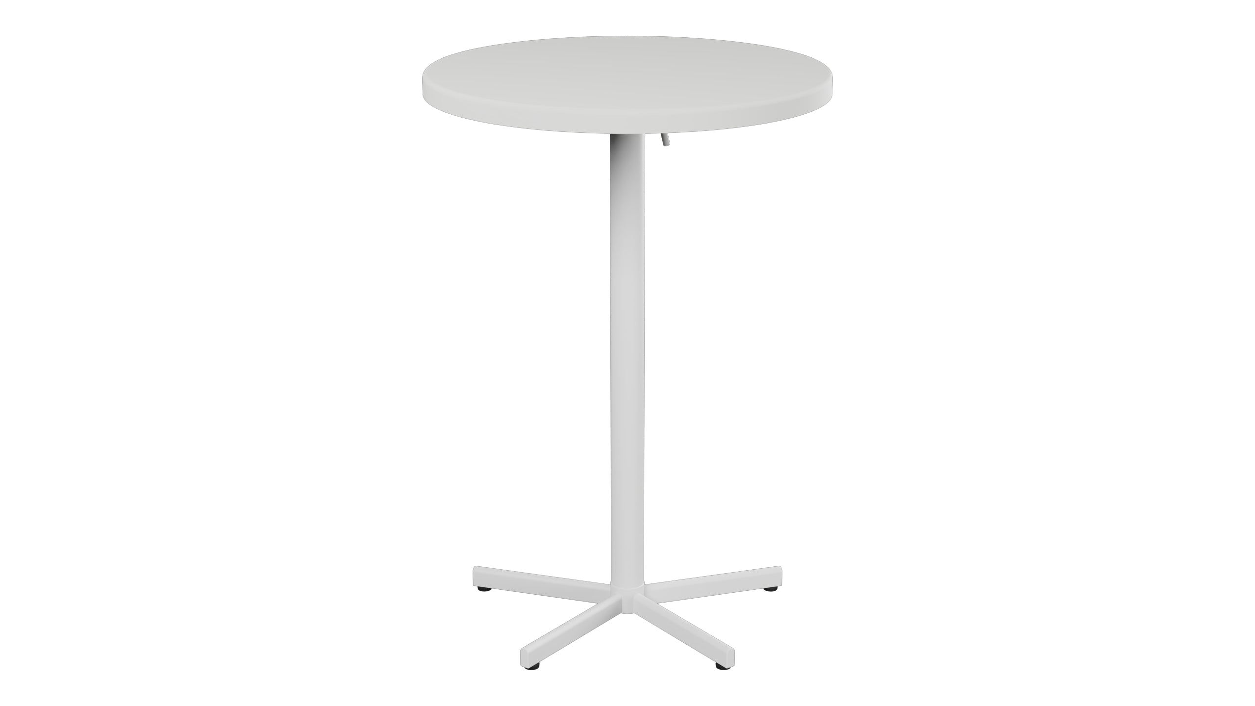 Bodensee Glasfaser-Stehtisch Outdoor  ø75 / 110 klappbar in Alusilber präsentiert im Onlineshop von KAQTU Design AG. Hochtisch Outdoor ist von Schaffner