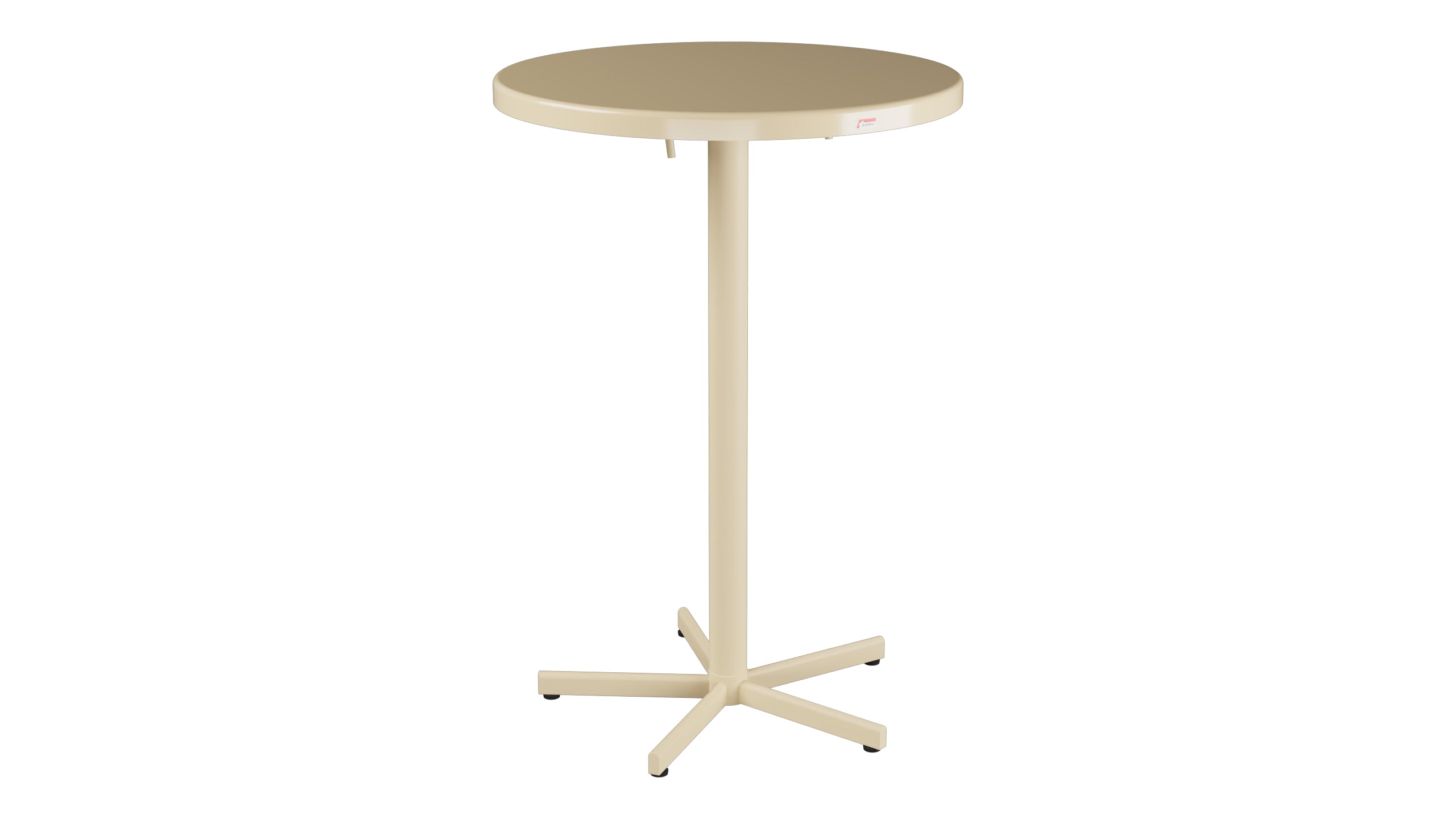 Bodensee Glasfaser-Stehtisch Outdoor  ø75 / 110 klappbar in Pastellbraun präsentiert im Onlineshop von KAQTU Design AG. Hochtisch Outdoor ist von Schaffner