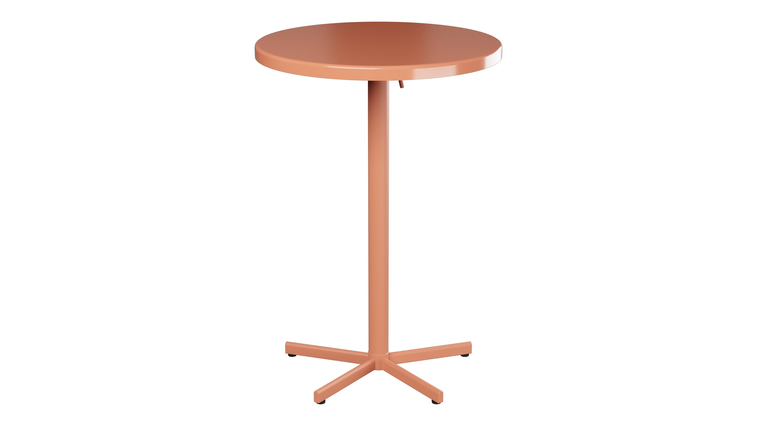 Bodensee Glasfaser-Stehtisch Outdoor  ø75 / 110 klappbar in Pastellterracotta präsentiert im Onlineshop von KAQTU Design AG. Hochtisch Outdoor ist von Schaffner