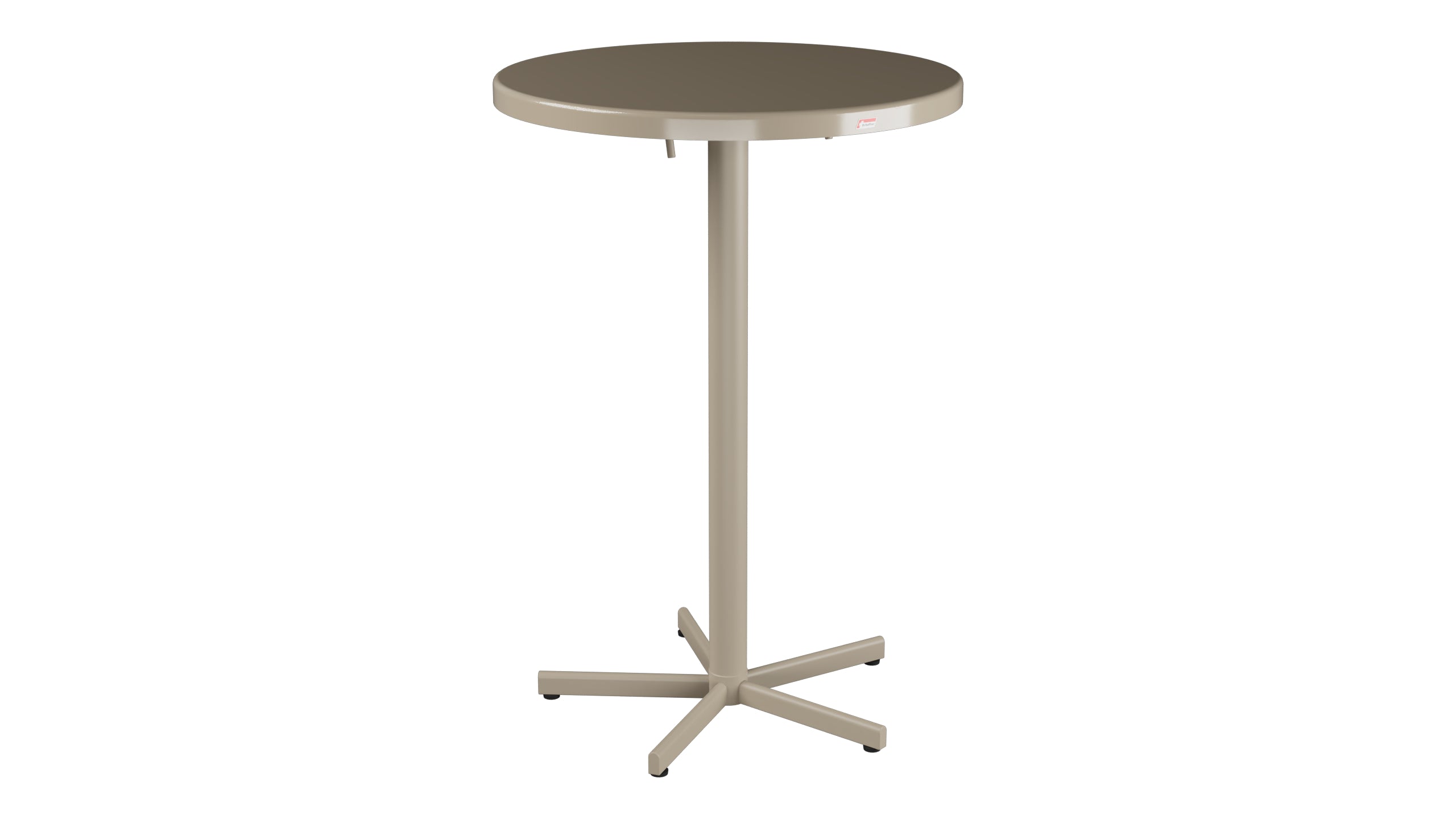 Bodensee Glasfaser-Stehtisch Outdoor  ø75 / 110 klappbar in Champagner präsentiert im Onlineshop von KAQTU Design AG. Hochtisch Outdoor ist von Schaffner