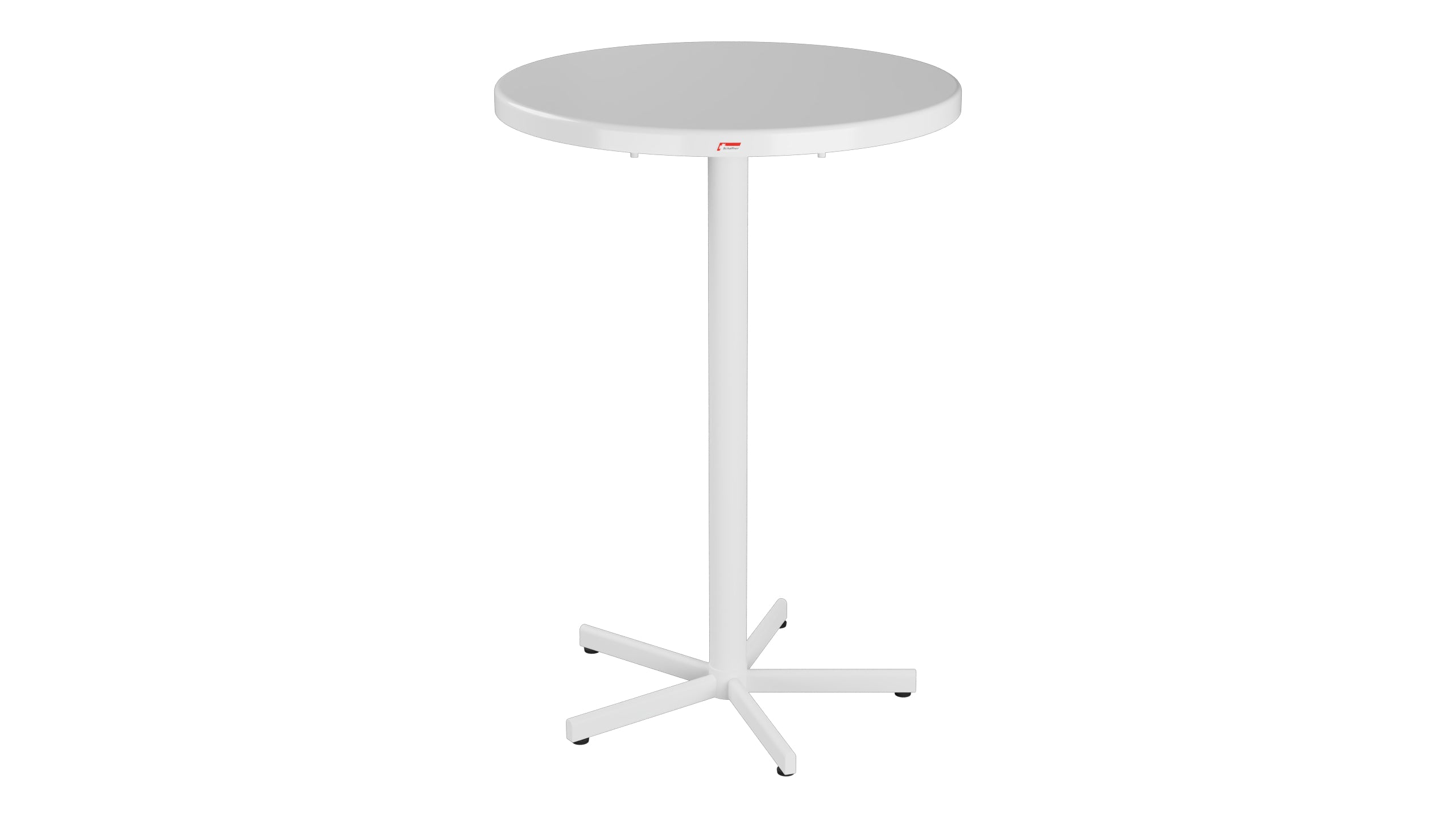 Bodensee Glasfaser-Stehtisch Outdoor  ø75 / 110 klappbar in Weiss präsentiert im Onlineshop von KAQTU Design AG. Hochtisch Outdoor ist von Schaffner