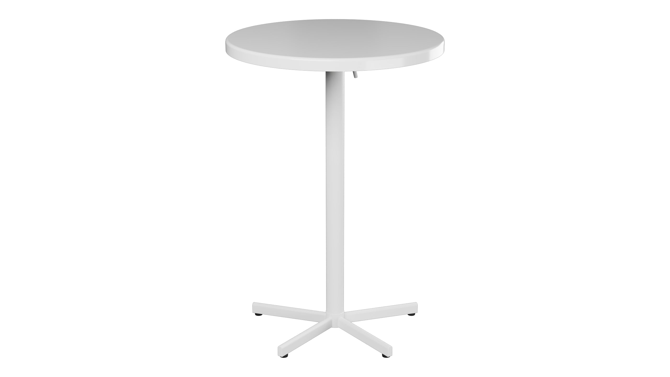 Bodensee Glasfaser-Stehtisch Outdoor  ø75 / 110 klappbar in Weiss präsentiert im Onlineshop von KAQTU Design AG. Hochtisch Outdoor ist von Schaffner