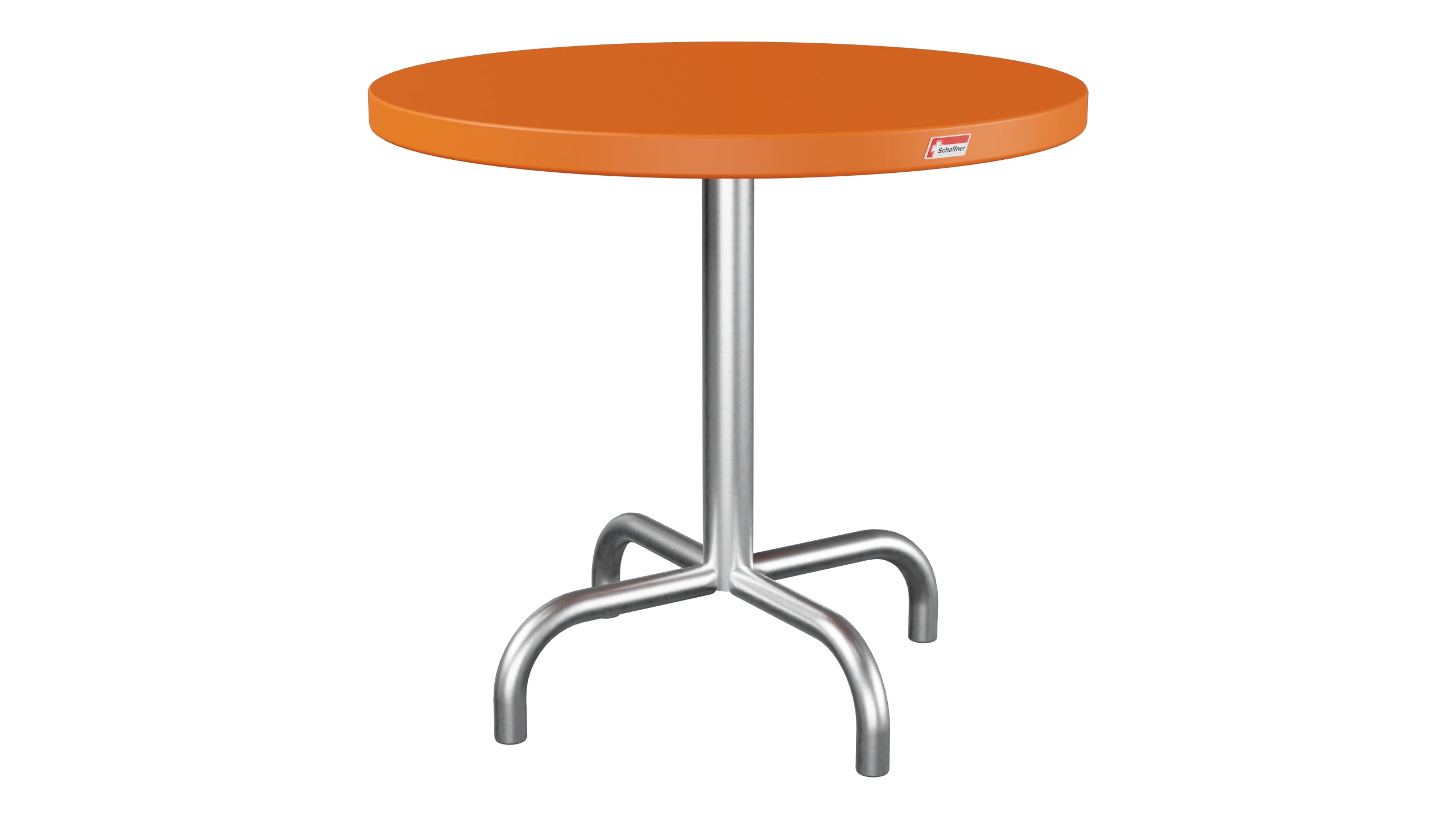 Säntis Metall-Beistelltisch Outdoor ø54 / 50 in Orange präsentiert im Onlineshop von KAQTU Design AG. Beistelltisch Outdoor ist von Schaffner