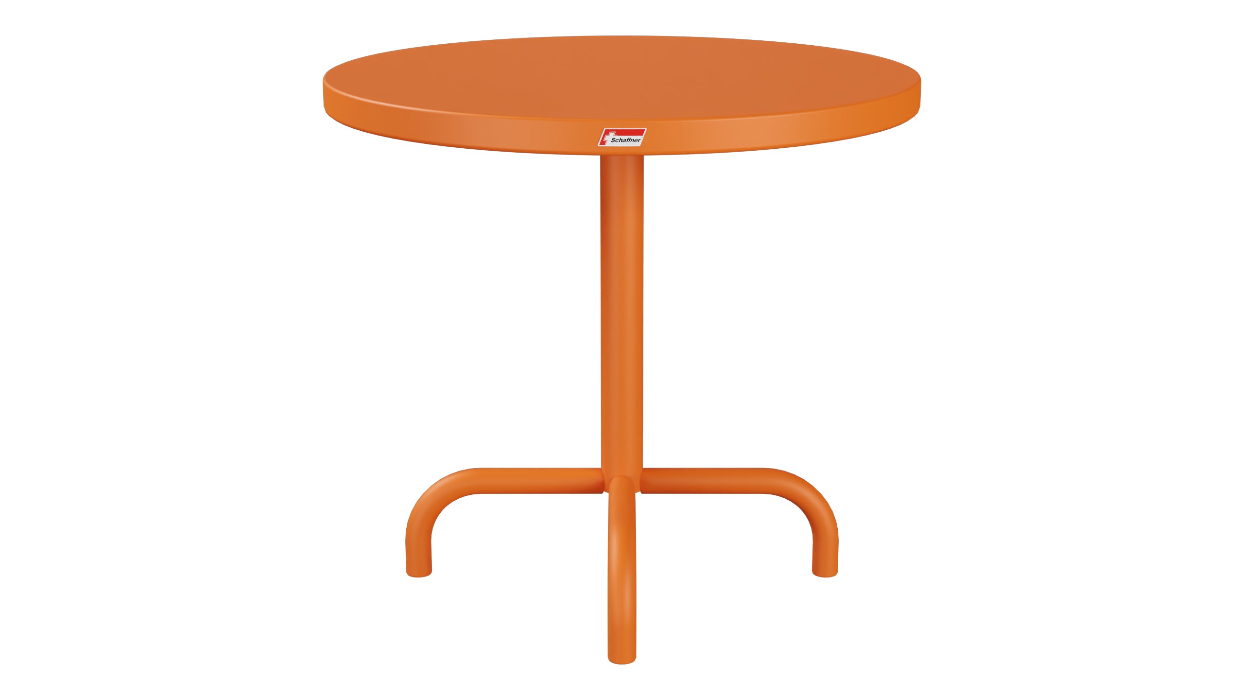Säntis Metall-Beistelltisch Outdoor ø54 / 50 in Orange präsentiert im Onlineshop von KAQTU Design AG. Beistelltisch Outdoor ist von Schaffner