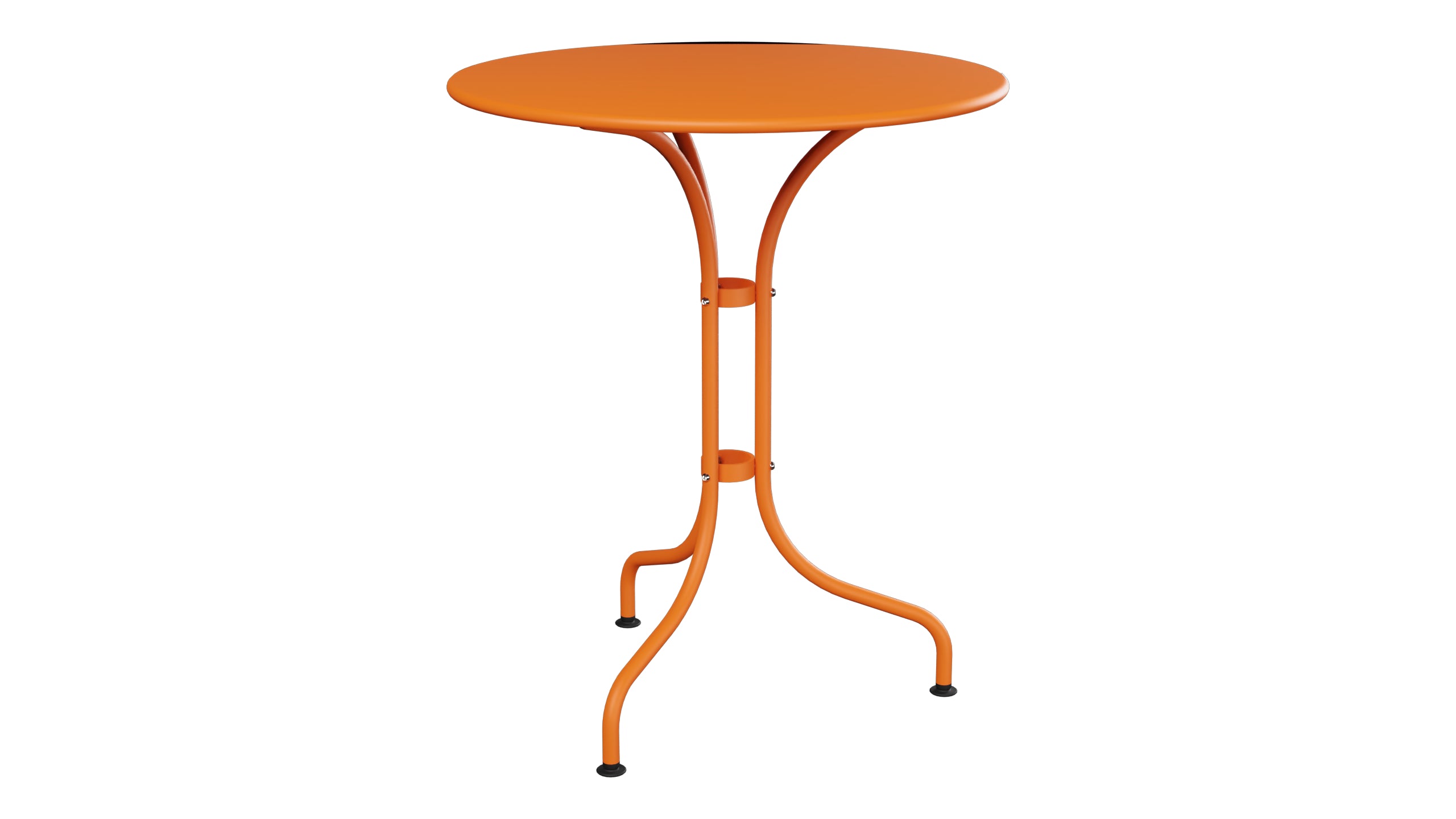 St. Moritz Metall-Gartentisch ø60 in Orange präsentiert im Onlineshop von KAQTU Design AG. Gartentisch ist von Schaffner