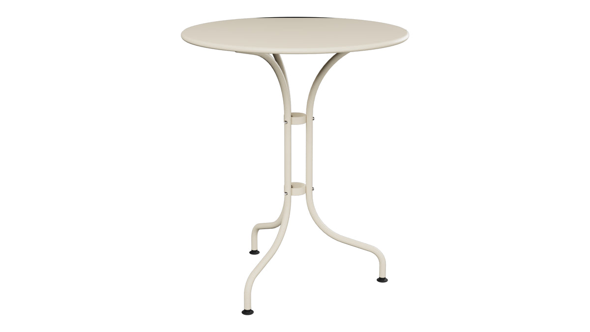 St. Moritz Metall-Gartentisch ø60 in Pastellsand präsentiert im Onlineshop von KAQTU Design AG. Gartentisch ist von Schaffner