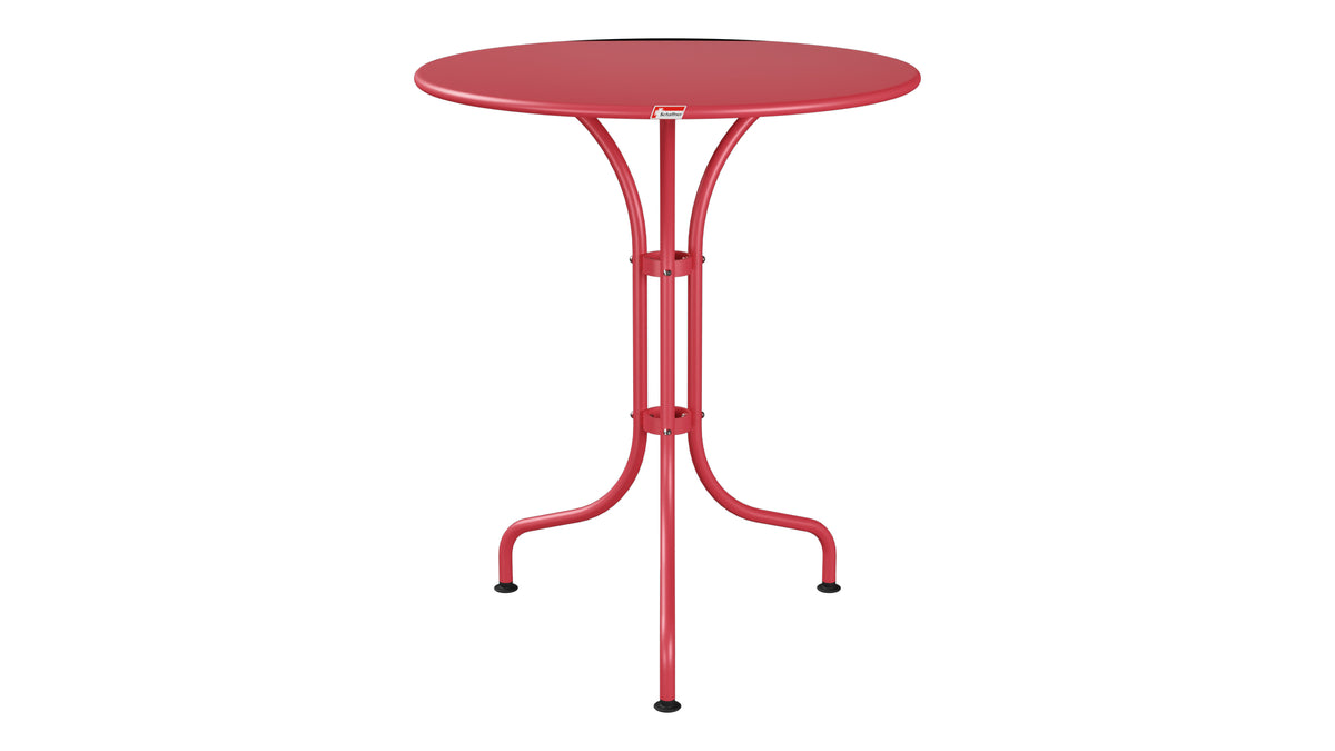 St. Moritz Metall-Gartentisch ø60 in Ahornrot präsentiert im Onlineshop von KAQTU Design AG. Gartentisch ist von Schaffner