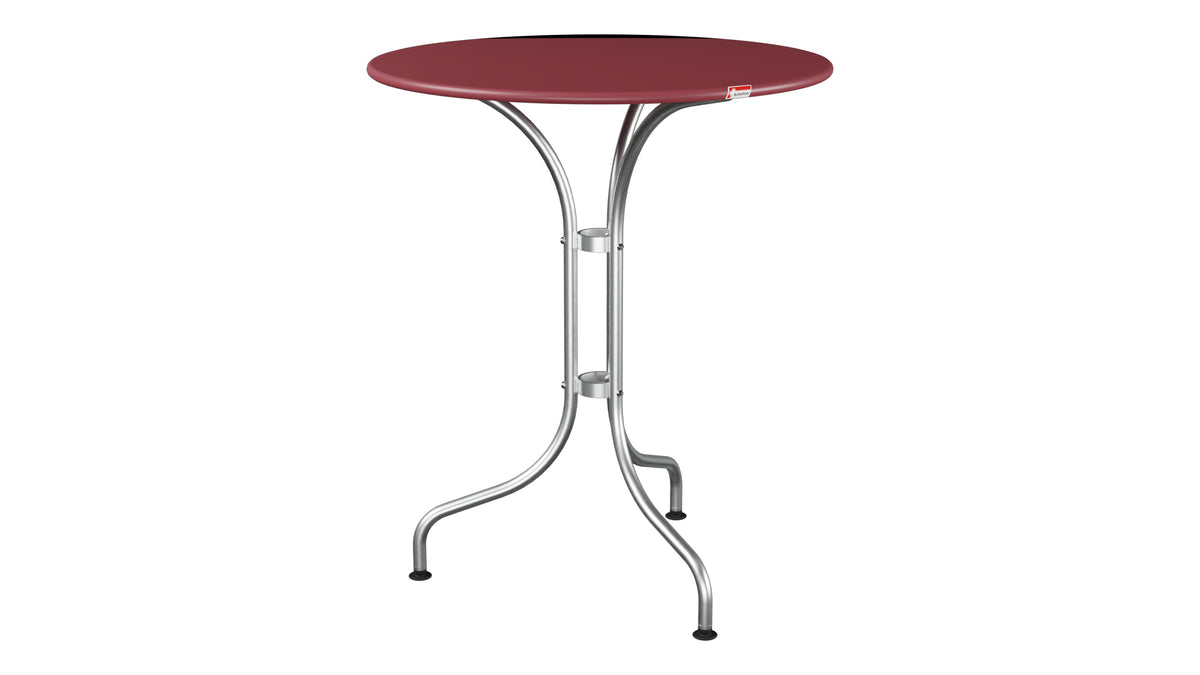 St. Moritz Metall-Gartentisch ø60 in Bordeaux präsentiert im Onlineshop von KAQTU Design AG. Gartentisch ist von Schaffner