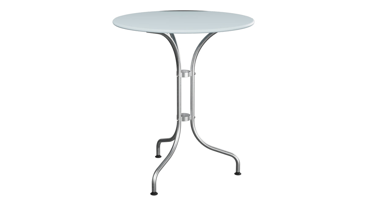 St. Moritz Metall-Gartentisch ø60 in Pastellblau präsentiert im Onlineshop von KAQTU Design AG. Gartentisch ist von Schaffner