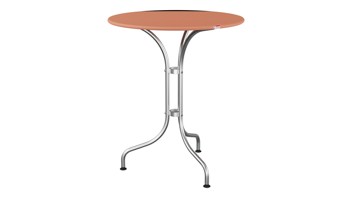 St. Moritz Metall-Gartentisch ø60 in Pastellterracotta präsentiert im Onlineshop von KAQTU Design AG. Gartentisch ist von Schaffner
