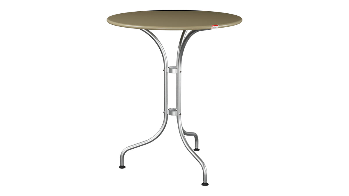 St. Moritz Metall-Gartentisch ø60 in Champagner präsentiert im Onlineshop von KAQTU Design AG. Gartentisch ist von Schaffner