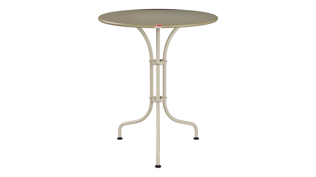 St. Moritz Metall-Gartentisch ø60 in Champagner präsentiert im Onlineshop von KAQTU Design AG. Gartentisch ist von Schaffner