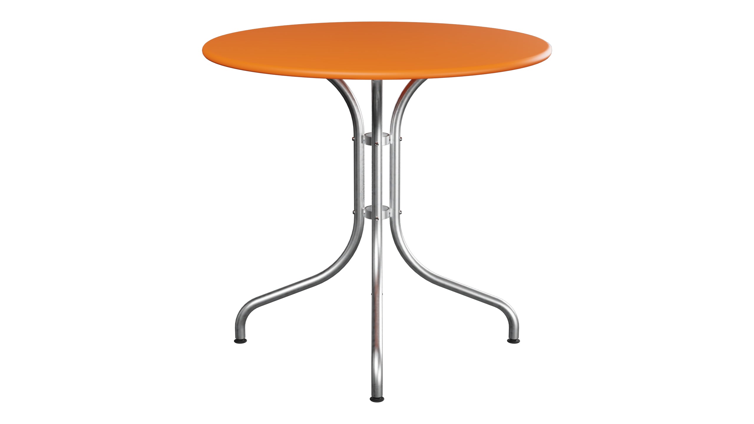 St. Moritz Metall-Gartentisch ø80 in Orange präsentiert im Onlineshop von KAQTU Design AG. Gartentisch ist von Schaffner