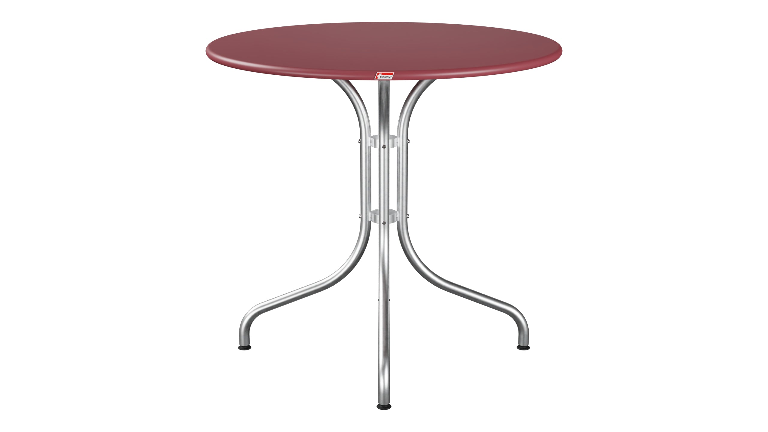 St. Moritz Metall-Gartentisch ø80 in Bordeaux präsentiert im Onlineshop von KAQTU Design AG. Gartentisch ist von Schaffner