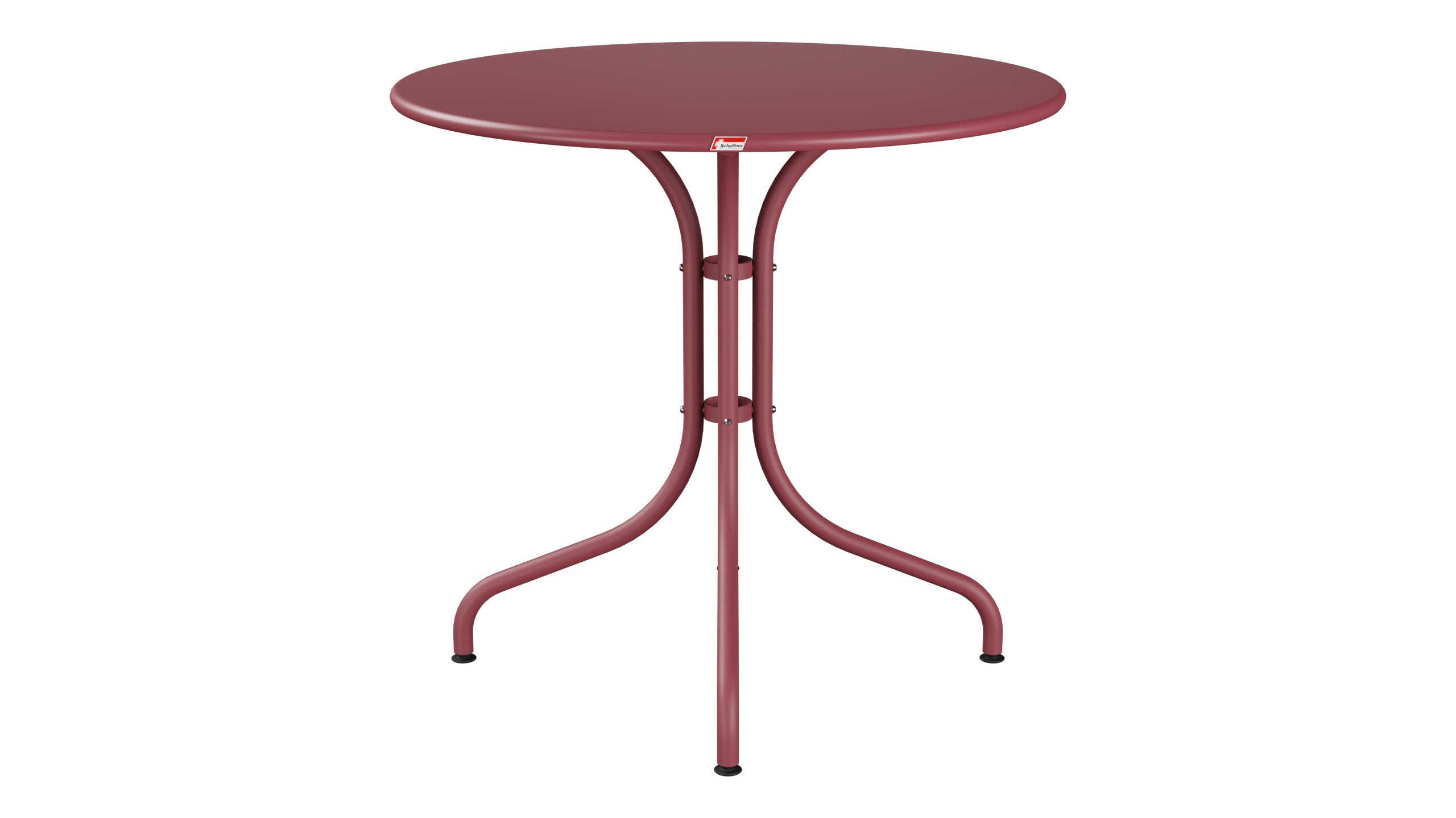 St. Moritz Metall-Gartentisch ø80 in Bordeaux präsentiert im Onlineshop von KAQTU Design AG. Gartentisch ist von Schaffner