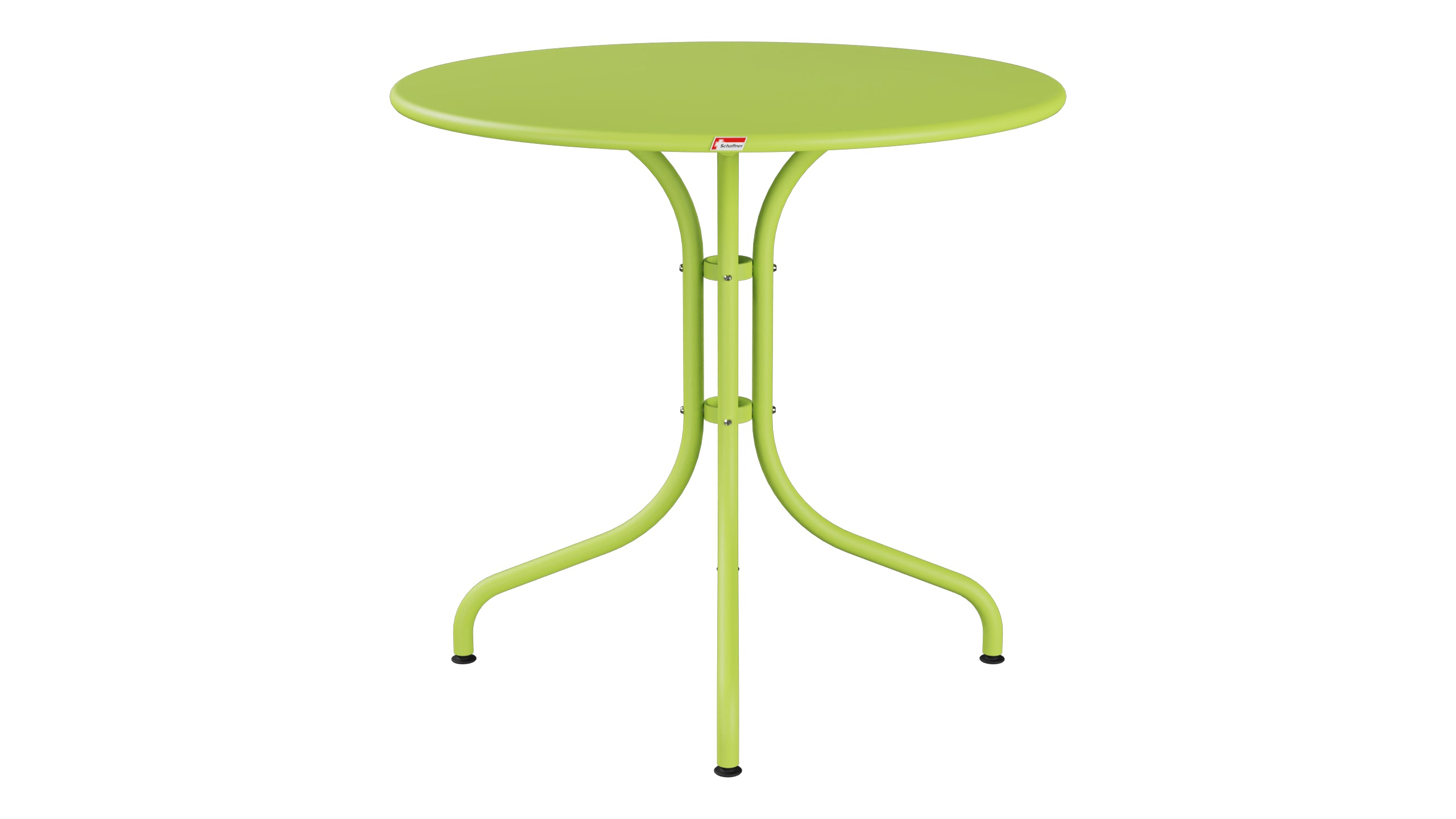 St. Moritz Metall-Gartentisch ø80 in Hellgrün präsentiert im Onlineshop von KAQTU Design AG. Gartentisch ist von Schaffner