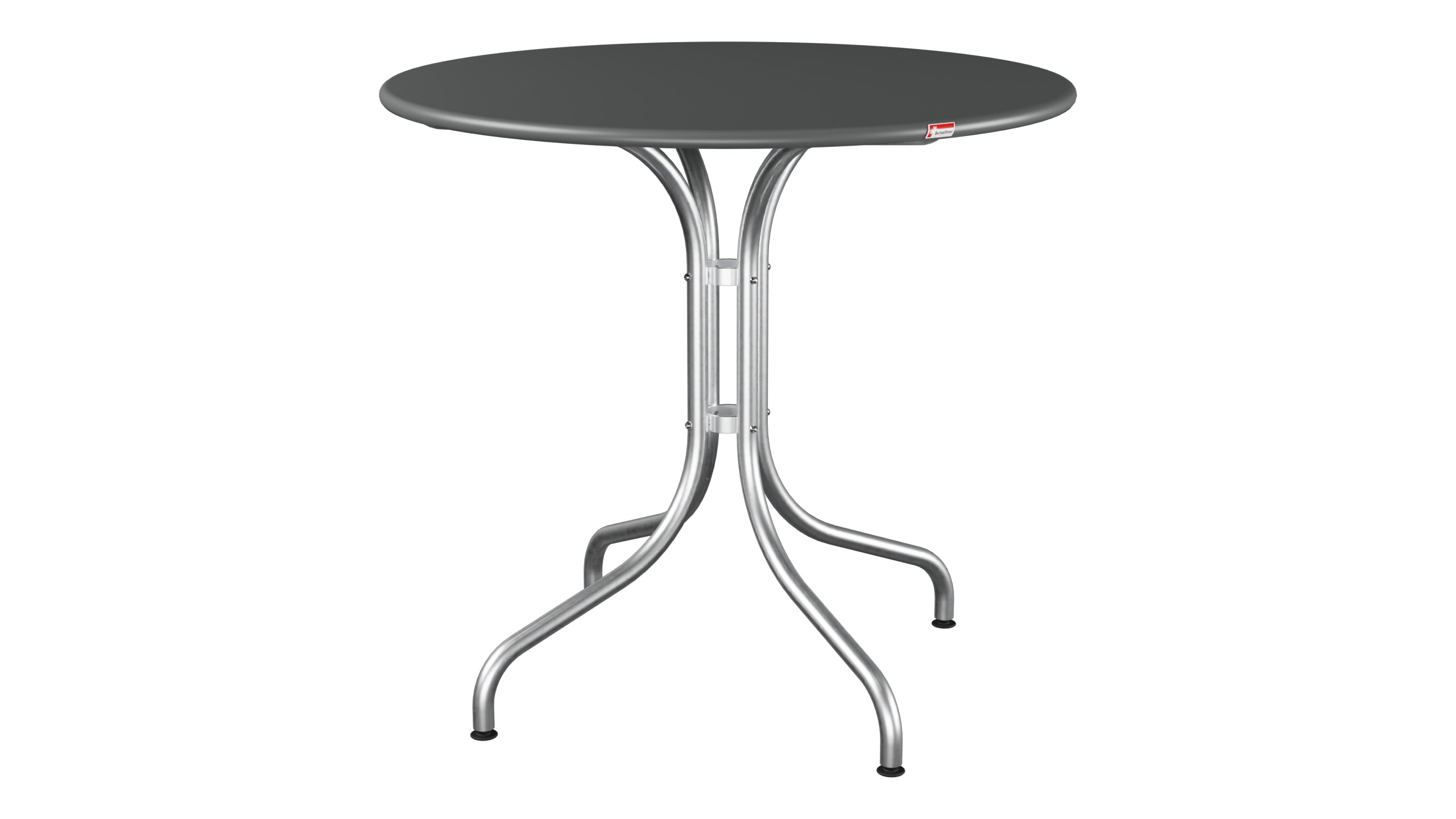 St. Moritz Metall-Gartentisch ø80 in Graphit präsentiert im Onlineshop von KAQTU Design AG. Gartentisch ist von Schaffner