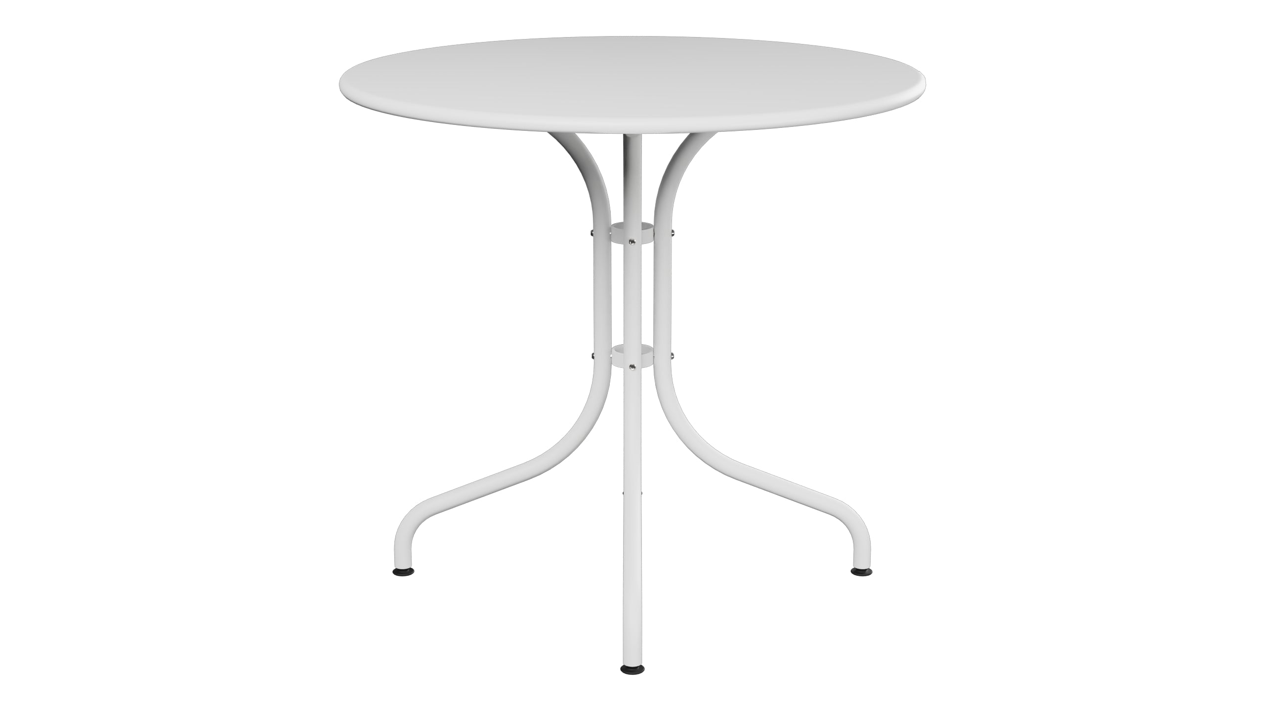 St. Moritz Metall-Gartentisch ø80 in Weiss präsentiert im Onlineshop von KAQTU Design AG. Gartentisch ist von Schaffner