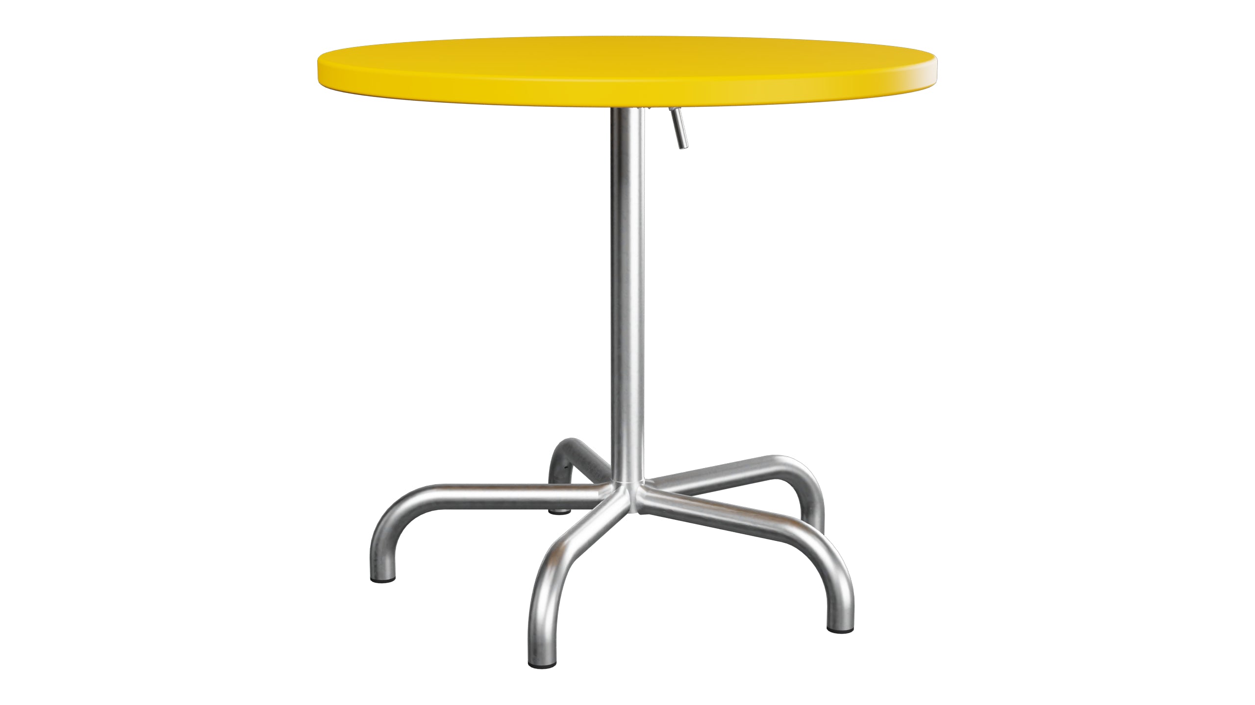 Säntis Metall-Gartentisch ø80 klappbar in Gelb präsentiert im Onlineshop von KAQTU Design AG. Gartentisch ist von Schaffner