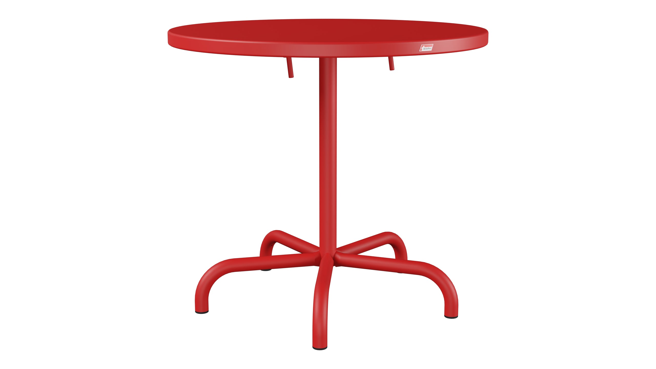 Säntis Metall-Gartentisch ø80 klappbar in Rot präsentiert im Onlineshop von KAQTU Design AG. Gartentisch ist von Schaffner