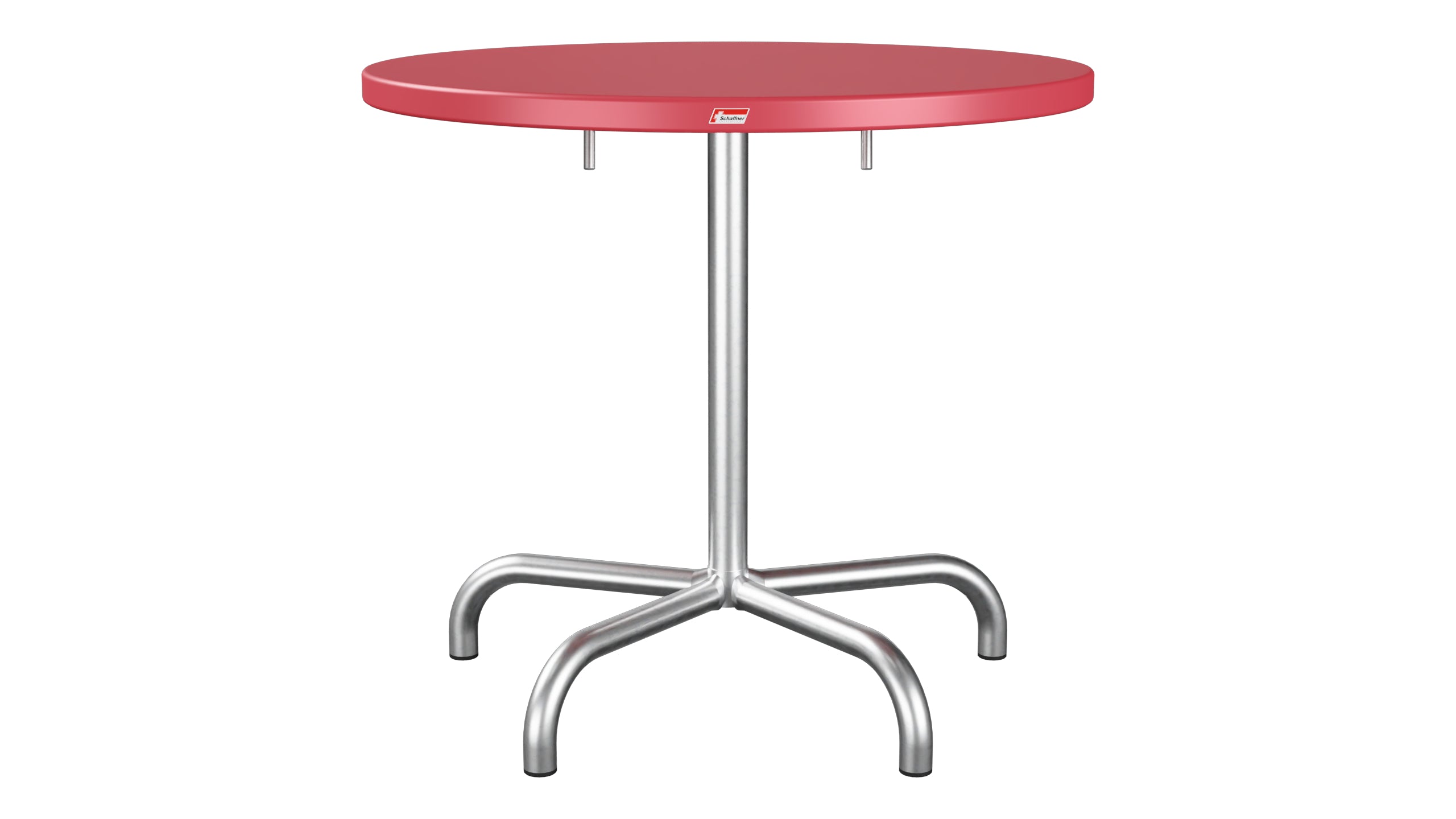 Säntis Metall-Gartentisch ø80 klappbar in Ahornrot präsentiert im Onlineshop von KAQTU Design AG. Gartentisch ist von Schaffner