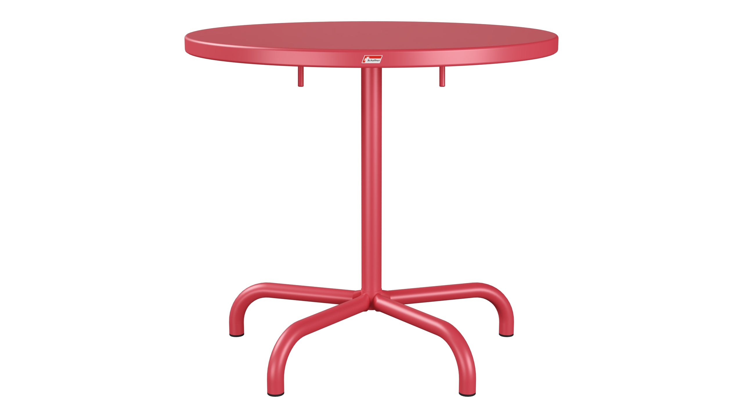 Säntis Metall-Gartentisch ø80 klappbar in Ahornrot präsentiert im Onlineshop von KAQTU Design AG. Gartentisch ist von Schaffner