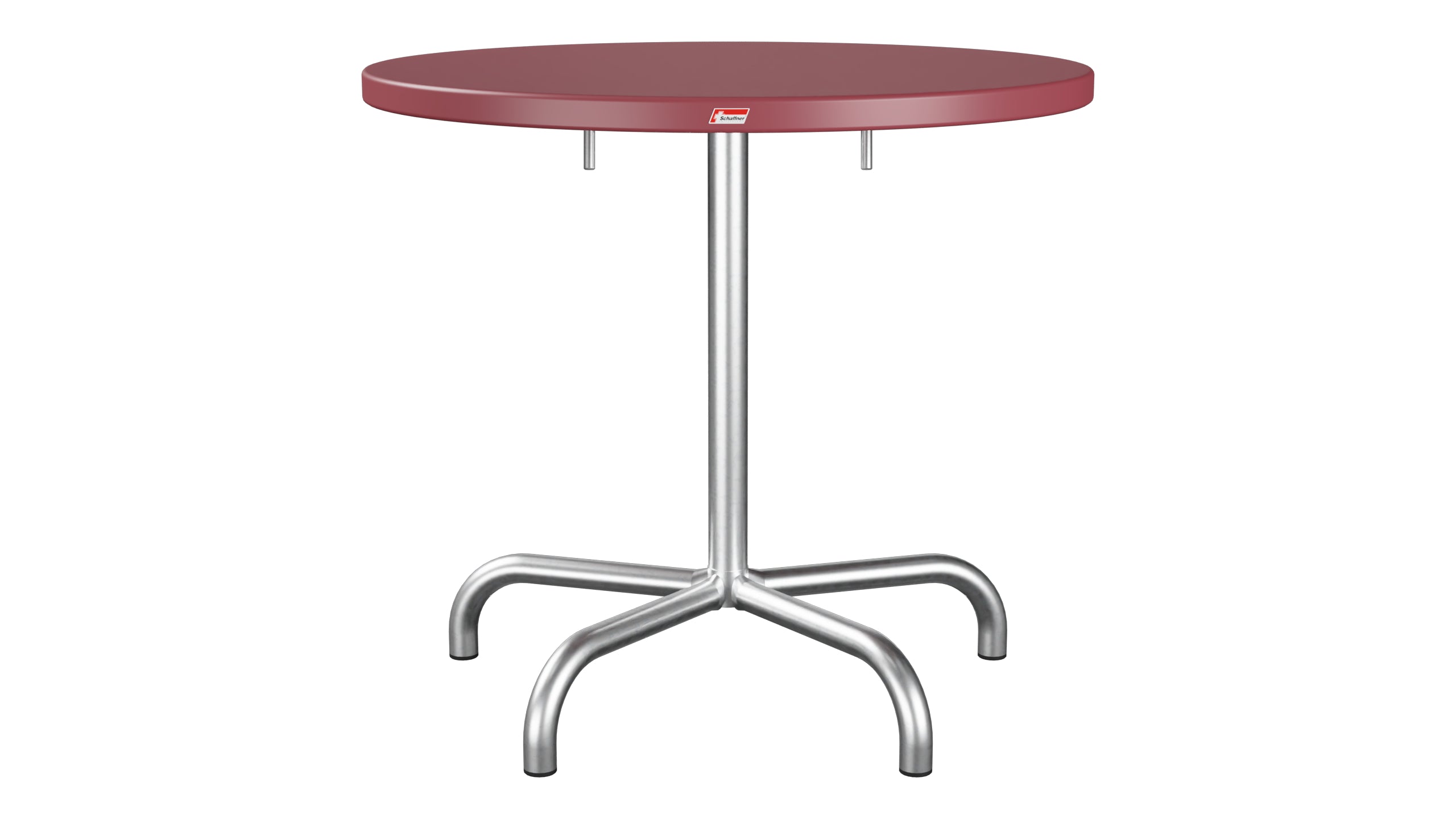 Säntis Metall-Gartentisch ø80 klappbar in Bordeaux präsentiert im Onlineshop von KAQTU Design AG. Gartentisch ist von Schaffner