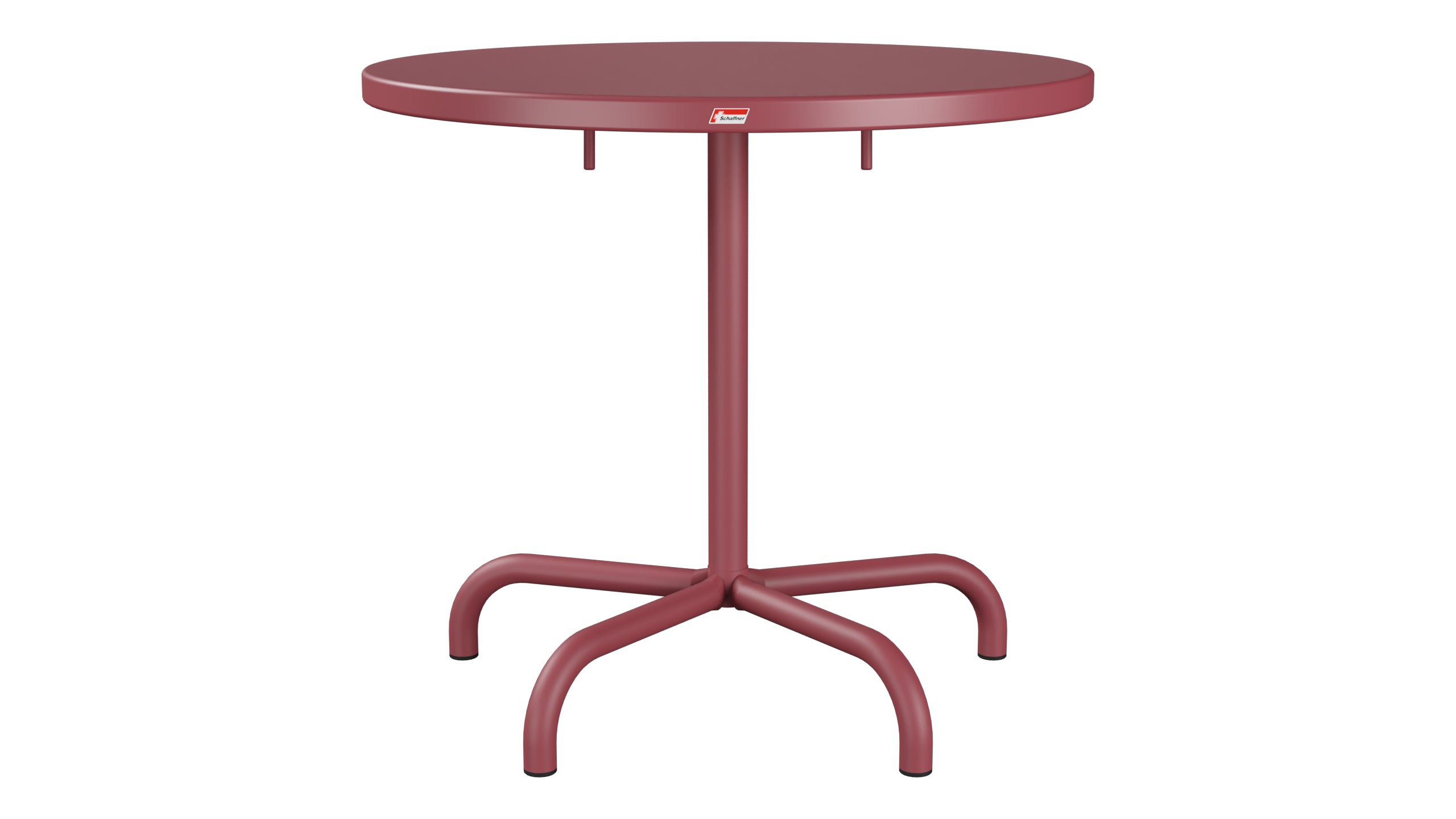 Säntis Metall-Gartentisch ø80 klappbar in Bordeaux präsentiert im Onlineshop von KAQTU Design AG. Gartentisch ist von Schaffner
