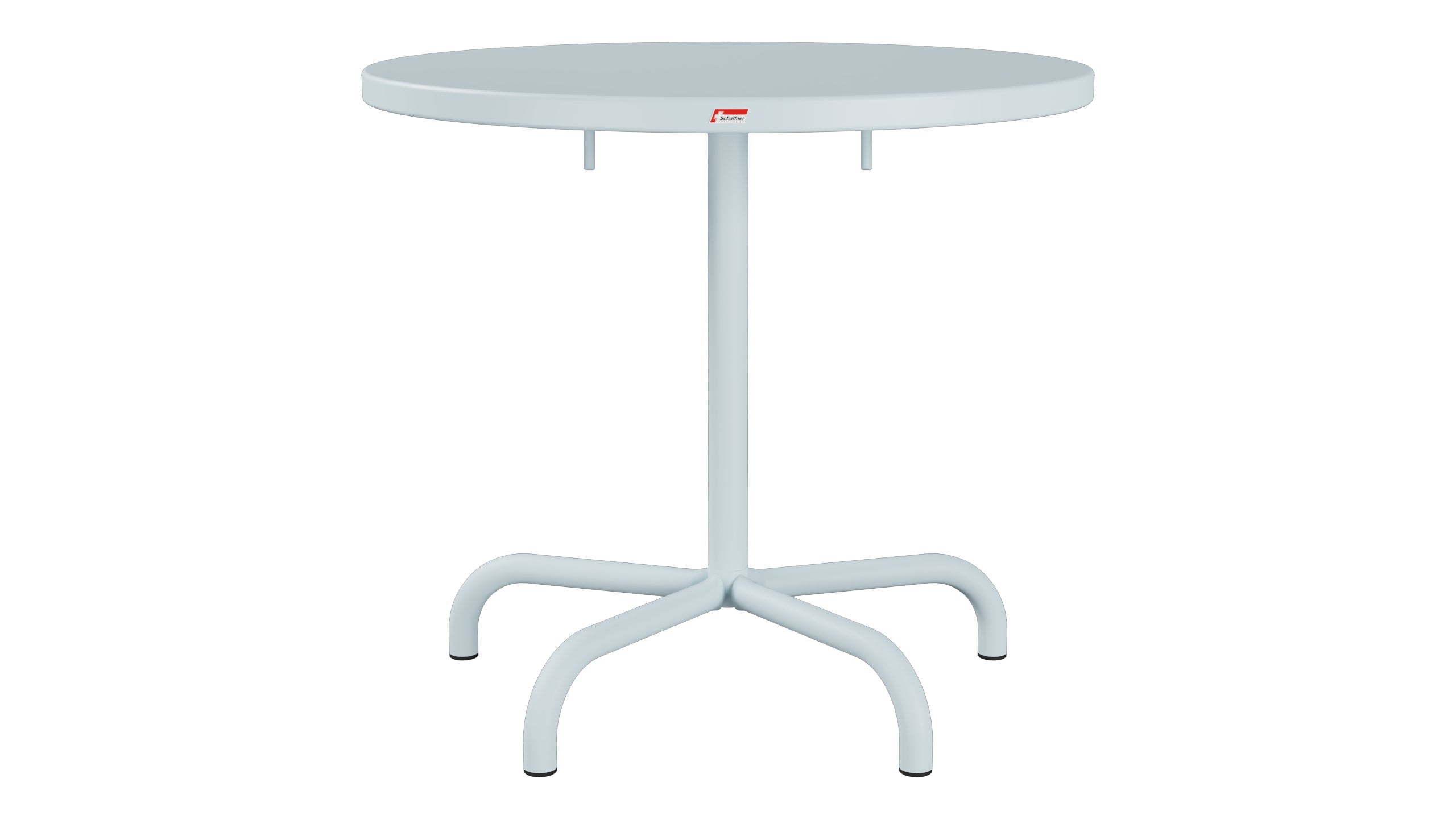 Säntis Metall-Gartentisch ø80 klappbar in Pastellblau präsentiert im Onlineshop von KAQTU Design AG. Gartentisch ist von Schaffner