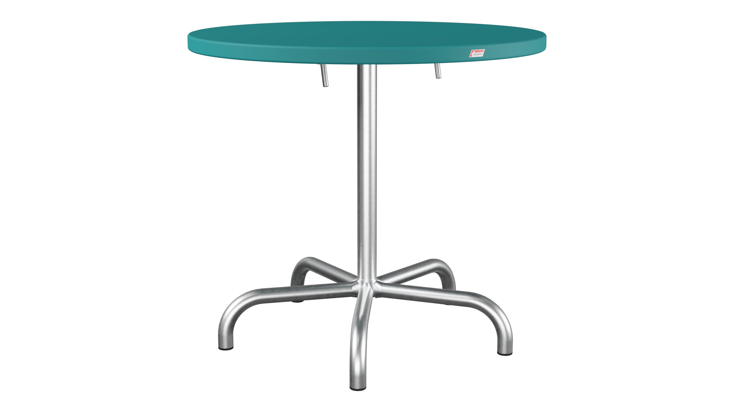 Säntis Metall-Gartentisch ø80 klappbar in Kaliblau präsentiert im Onlineshop von KAQTU Design AG. Gartentisch ist von Schaffner