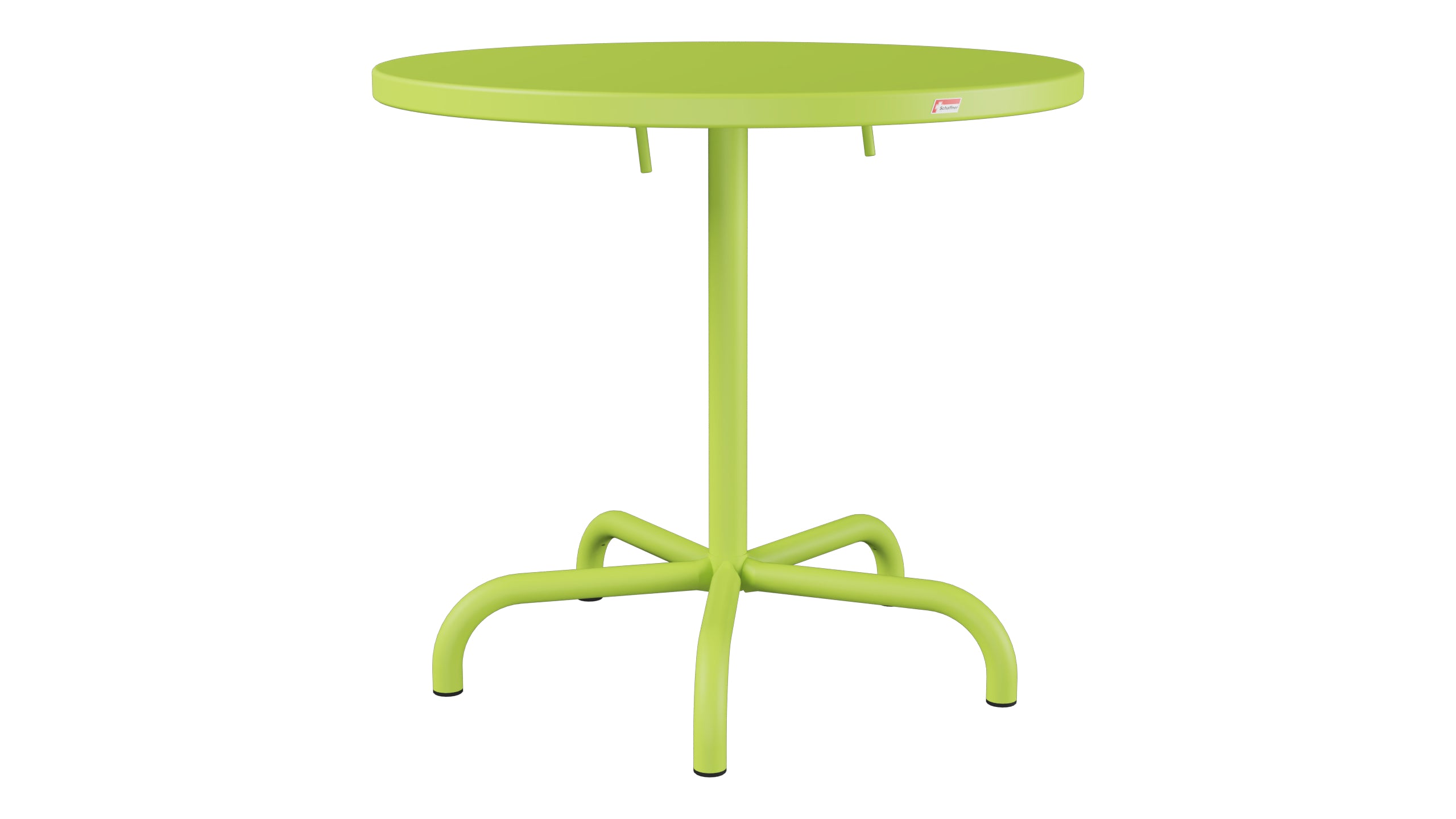 Säntis Metall-Gartentisch ø80 klappbar in Hellgrün präsentiert im Onlineshop von KAQTU Design AG. Gartentisch ist von Schaffner