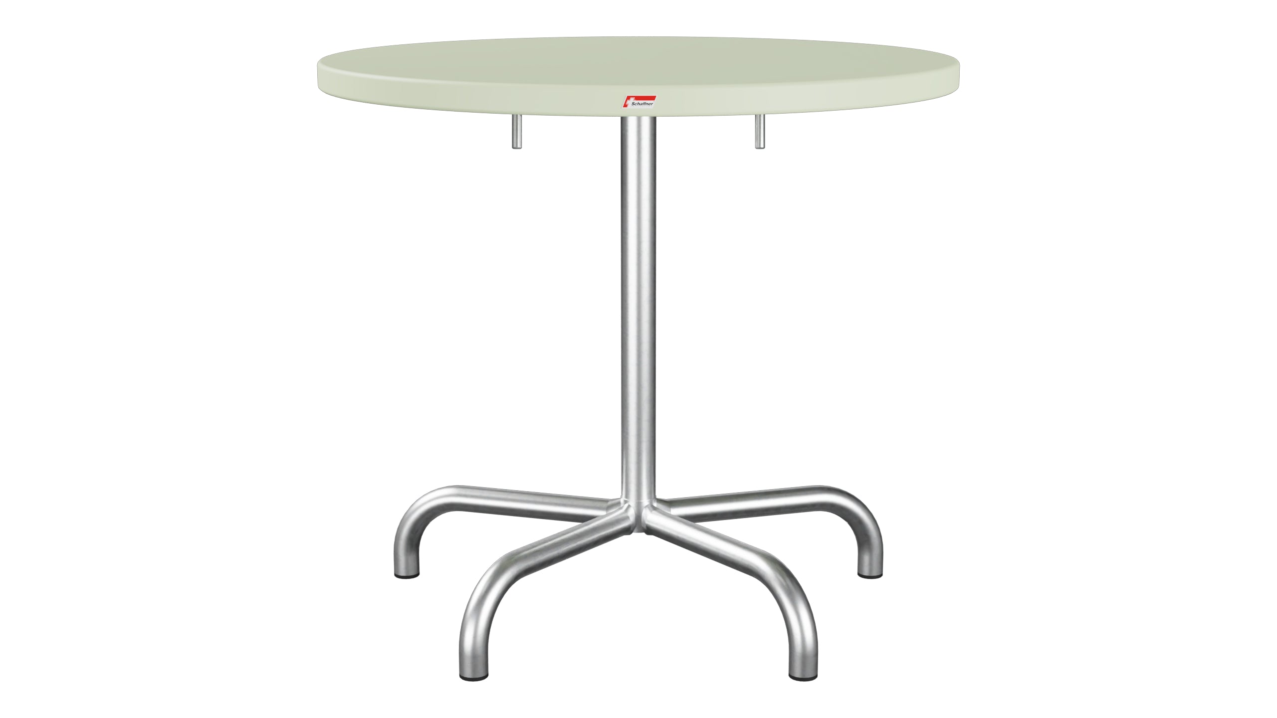 Säntis Metall-Gartentisch ø80 klappbar in Pastellgrün präsentiert im Onlineshop von KAQTU Design AG. Gartentisch ist von Schaffner
