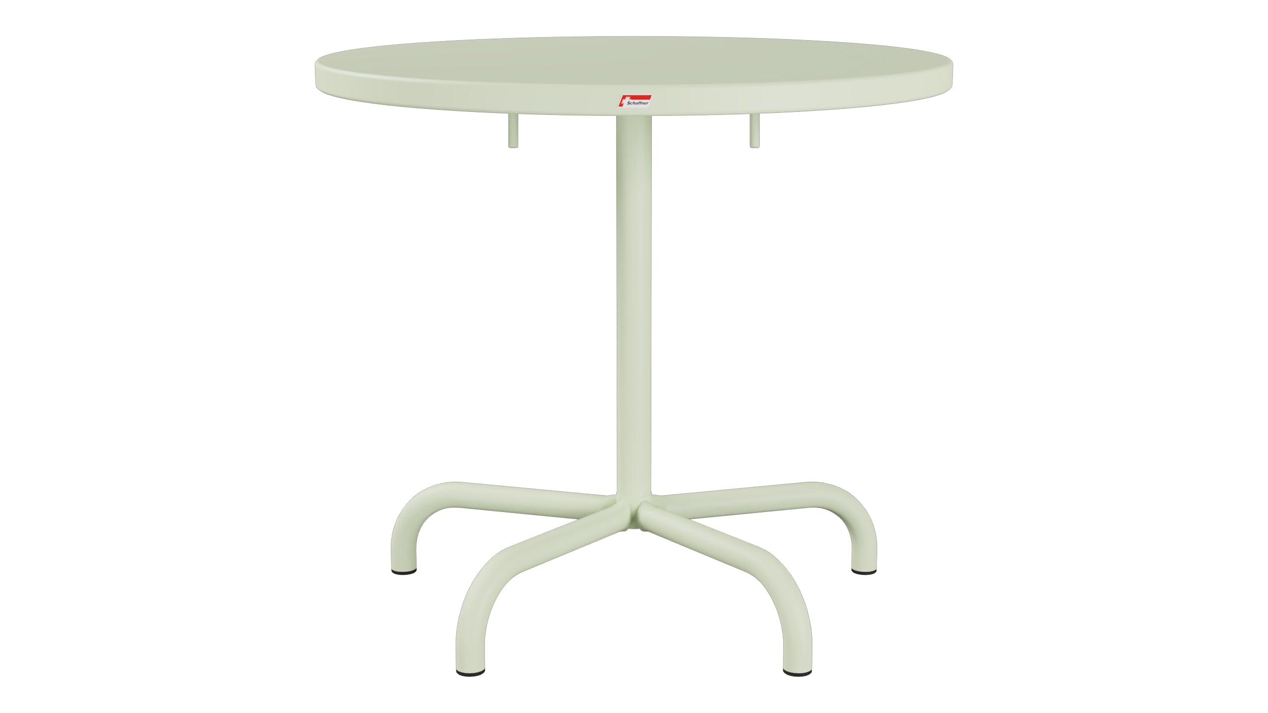 Säntis Metall-Gartentisch ø80 klappbar in Pastellgrün präsentiert im Onlineshop von KAQTU Design AG. Gartentisch ist von Schaffner
