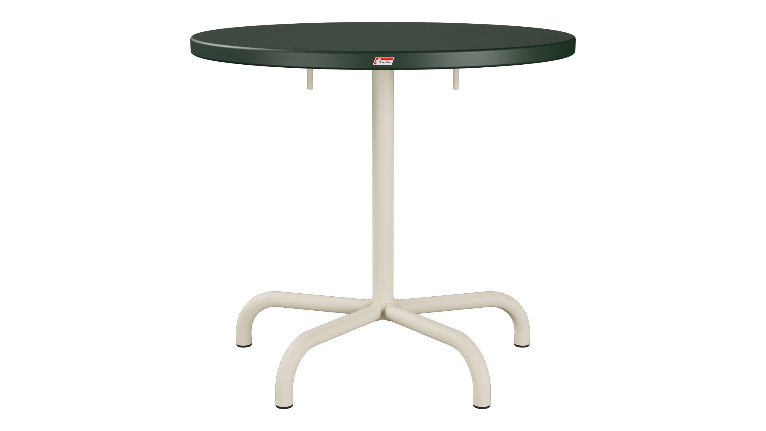 Säntis Metall-Gartentisch ø80 klappbar in Tannengrün präsentiert im Onlineshop von KAQTU Design AG. Gartentisch ist von Schaffner