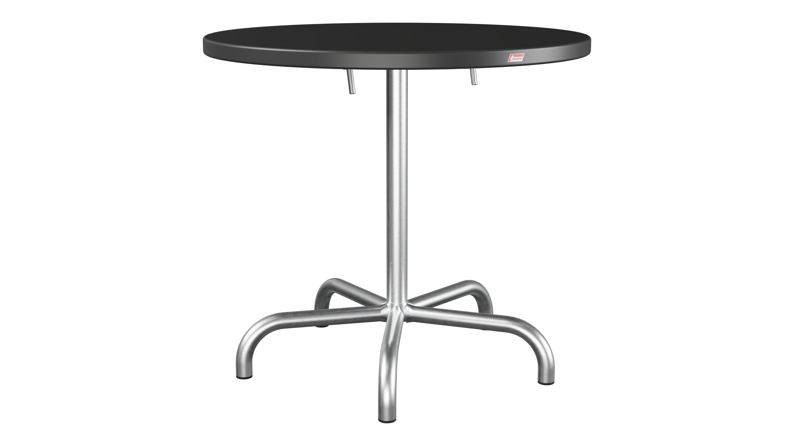 Säntis Metall-Gartentisch ø80 klappbar in Anthrazit präsentiert im Onlineshop von KAQTU Design AG. Gartentisch ist von Schaffner