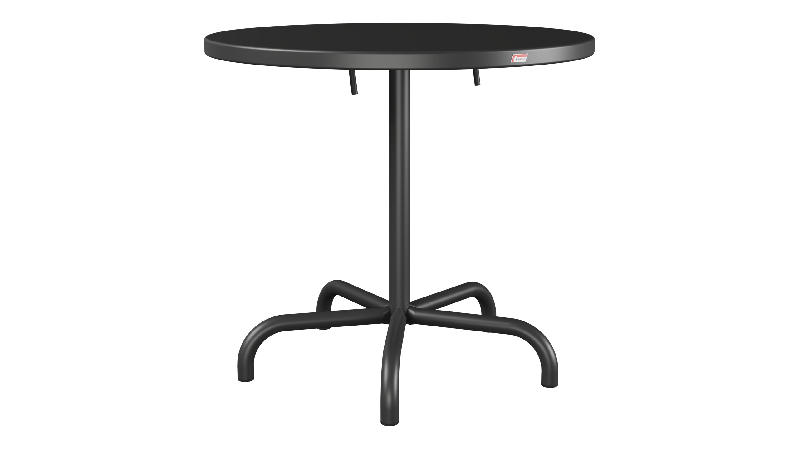 Säntis Metall-Gartentisch ø80 klappbar in Anthrazit präsentiert im Onlineshop von KAQTU Design AG. Gartentisch ist von Schaffner