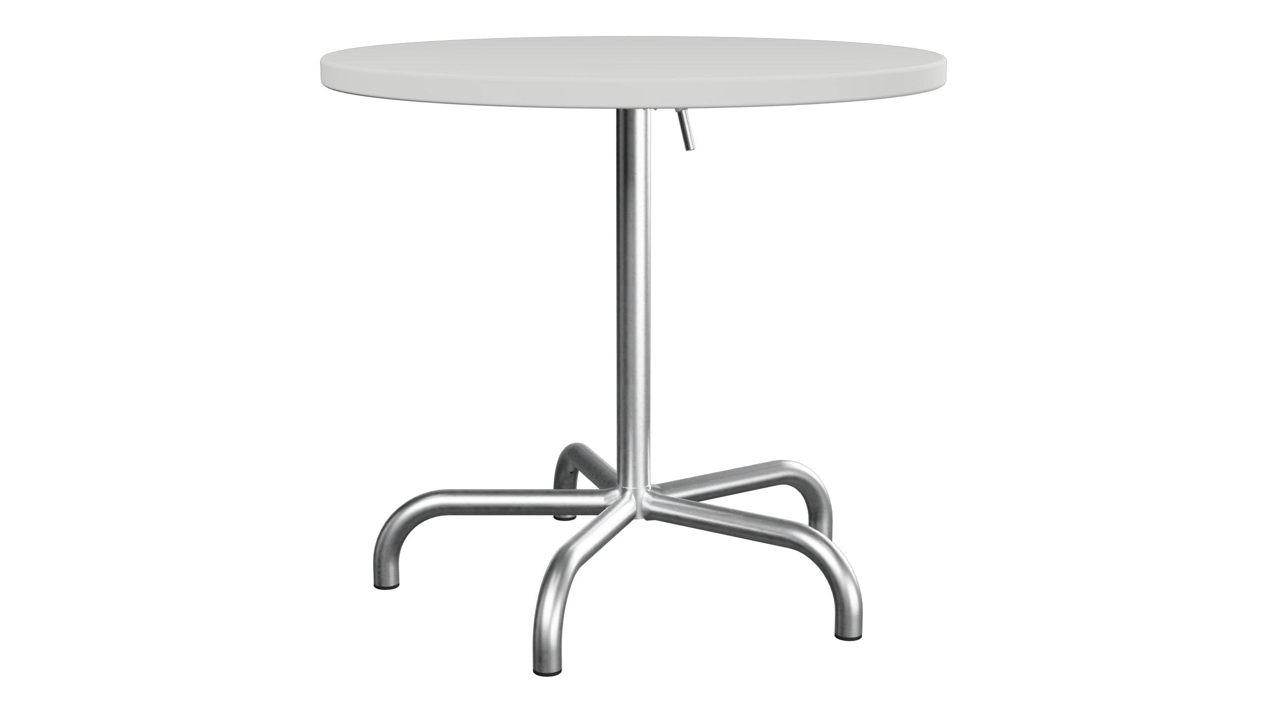Säntis Metall-Gartentisch ø80 klappbar in Alusilber präsentiert im Onlineshop von KAQTU Design AG. Gartentisch ist von Schaffner