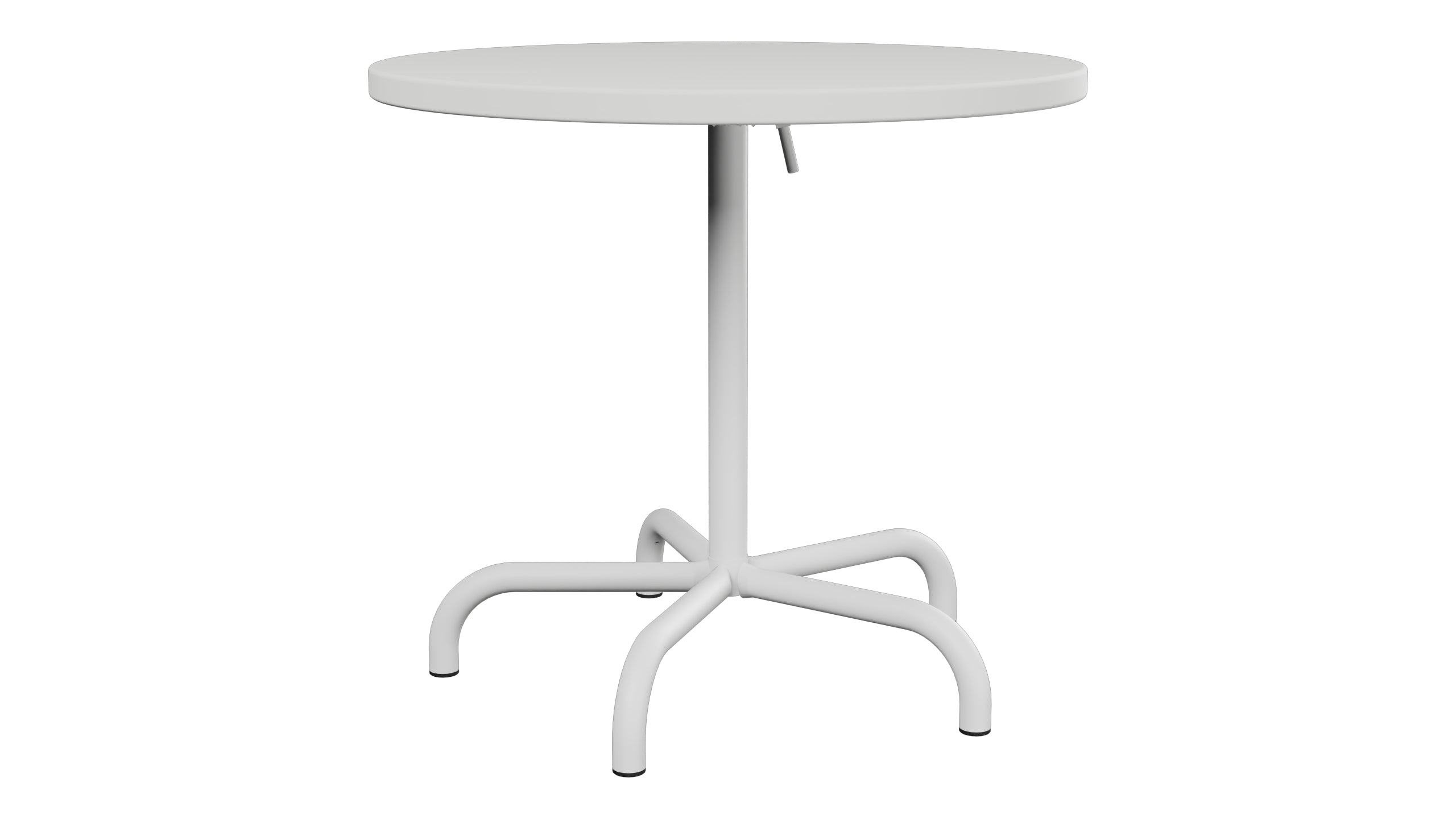 Säntis Metall-Gartentisch ø80 klappbar in Alusilber präsentiert im Onlineshop von KAQTU Design AG. Gartentisch ist von Schaffner
