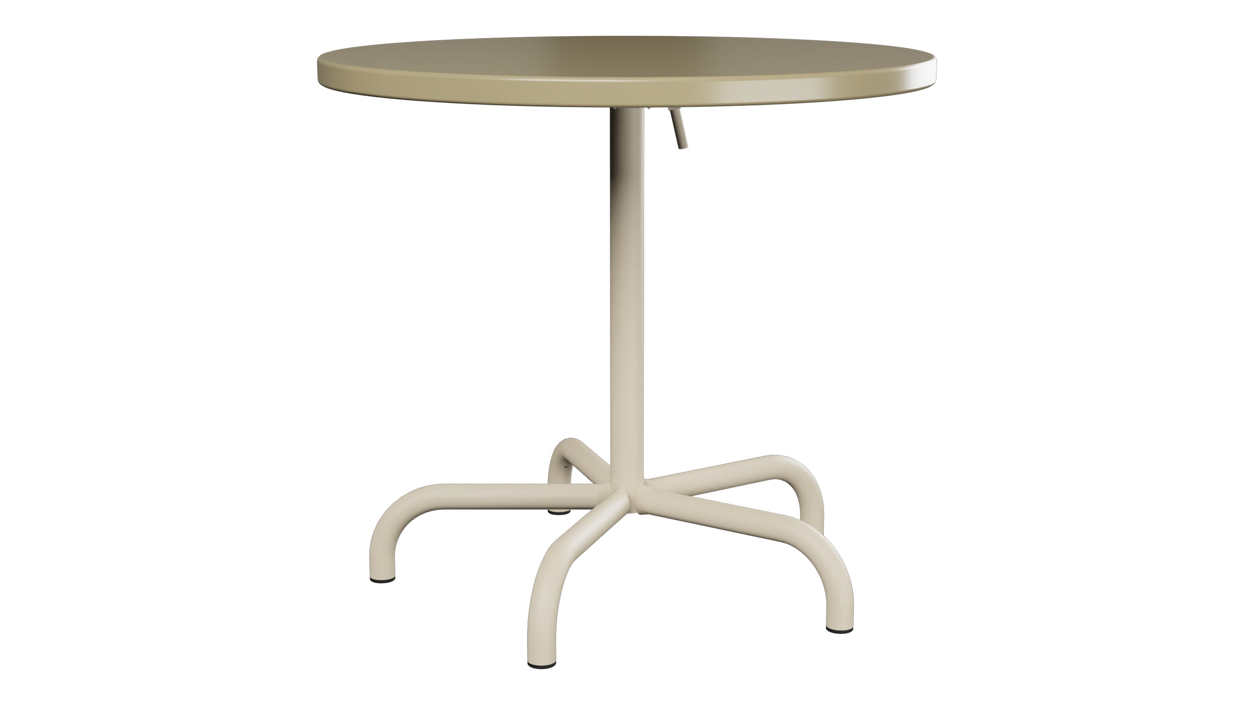 Säntis Metall-Gartentisch ø80 klappbar in Champagner präsentiert im Onlineshop von KAQTU Design AG. Gartentisch ist von Schaffner